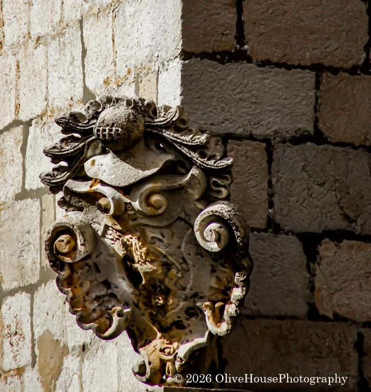 Coat of Arms on a building in Dubronvik, Croatia.