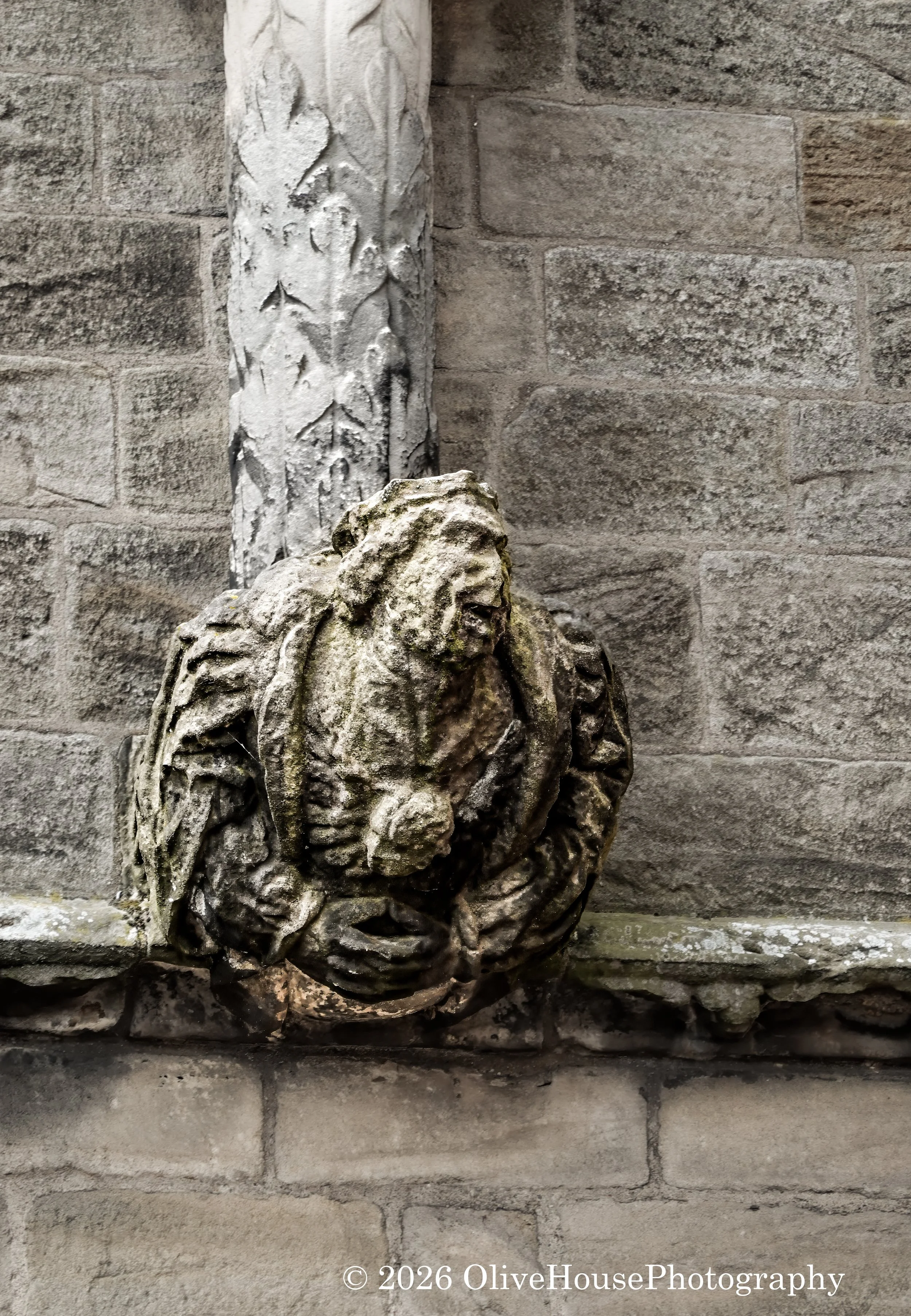 Gargoyle on the Royal Palace of Stirling Castle in Scotland.