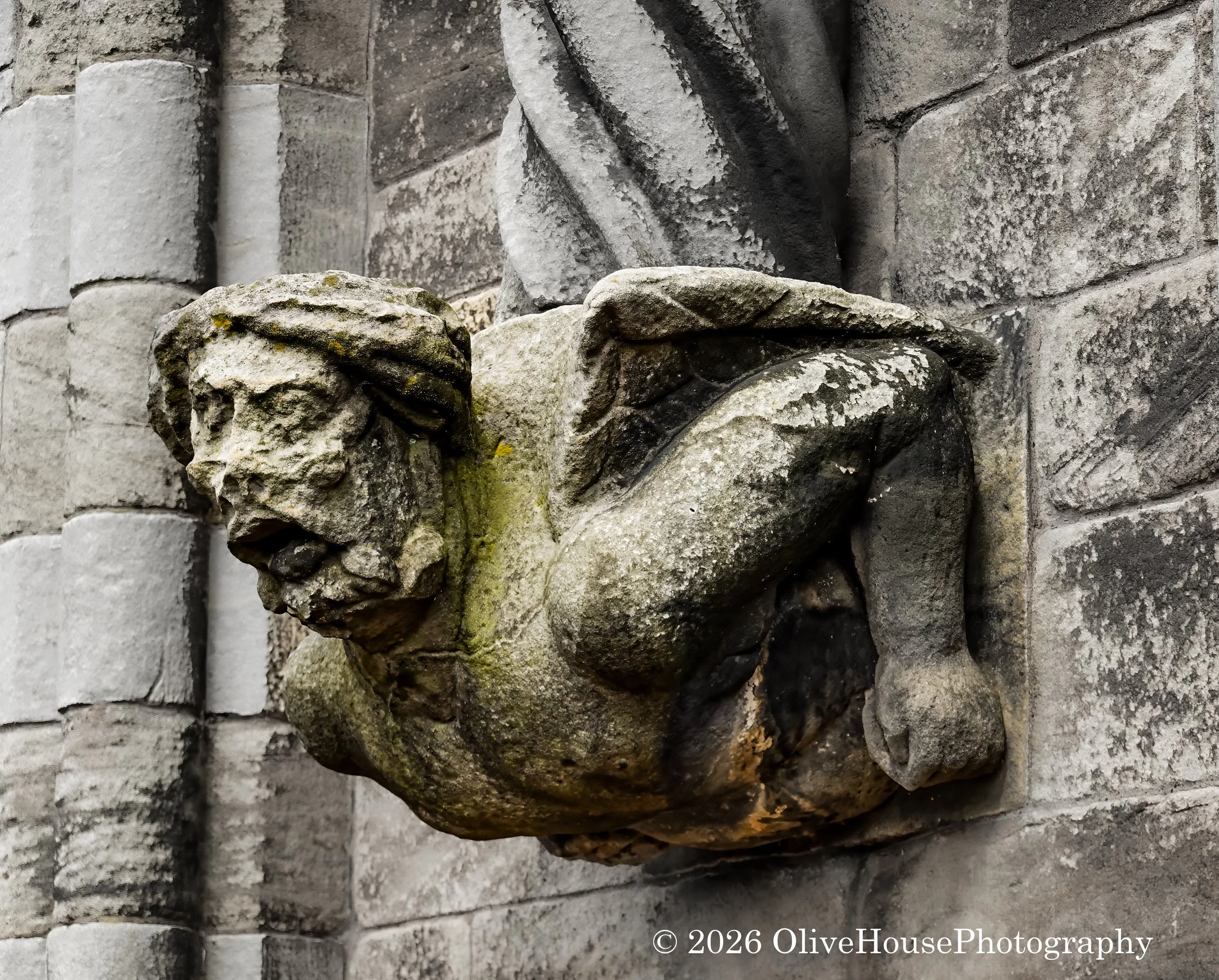 Gargoyle on the Royal Palace of Stirling Castle in Scotland.