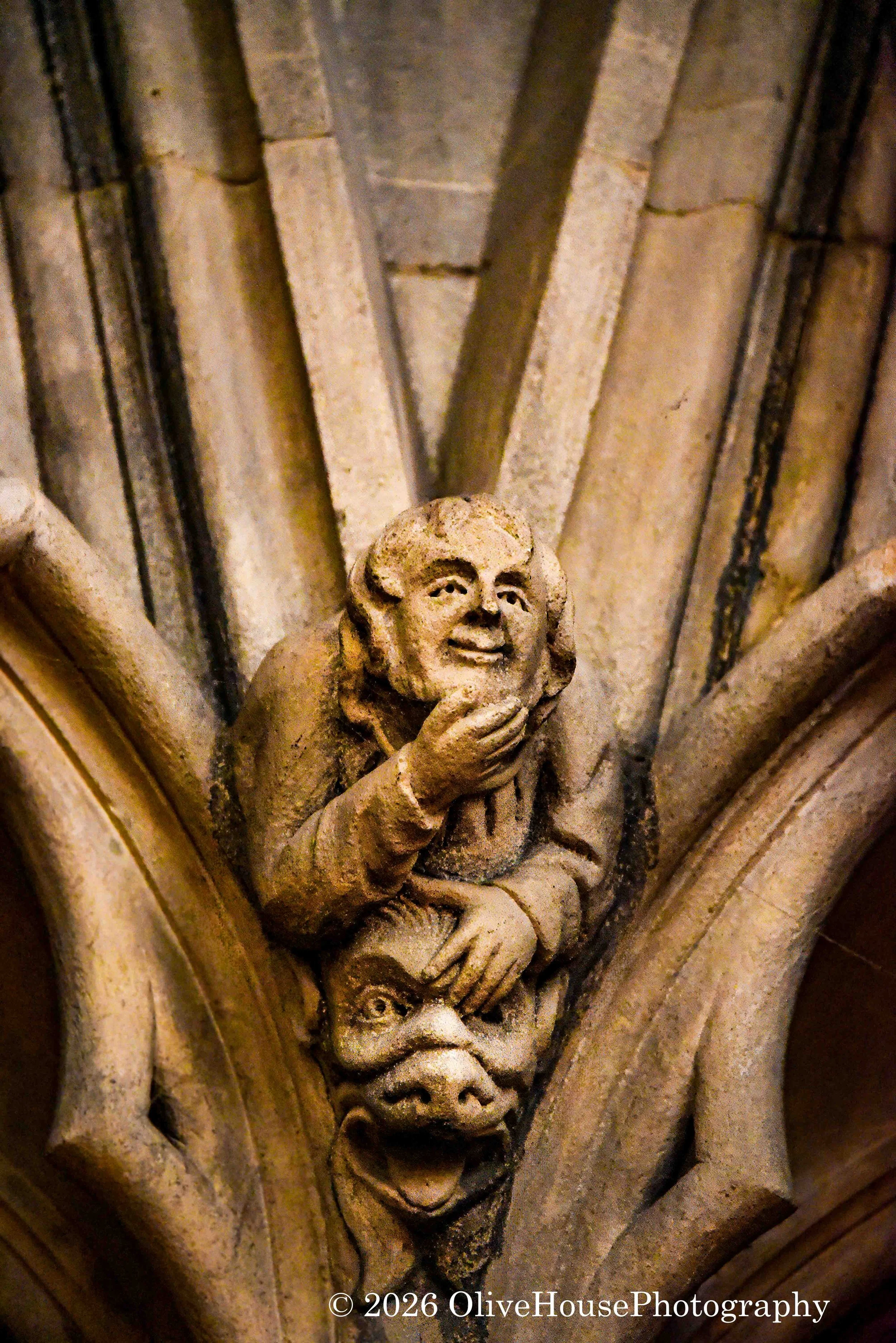 Grotesque inside York Minster, York, England