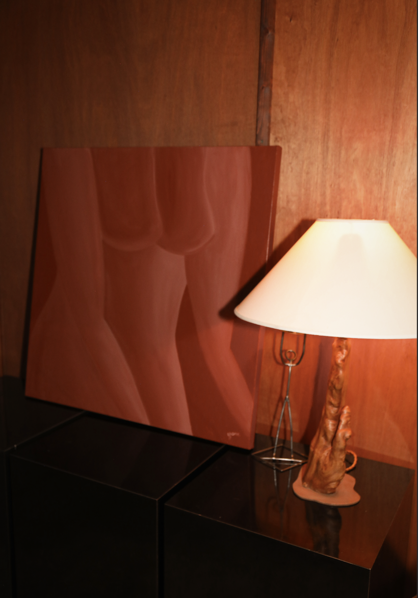 'Abstract Figurative Nude' – Original Acrylic on Canvas, 36x36"