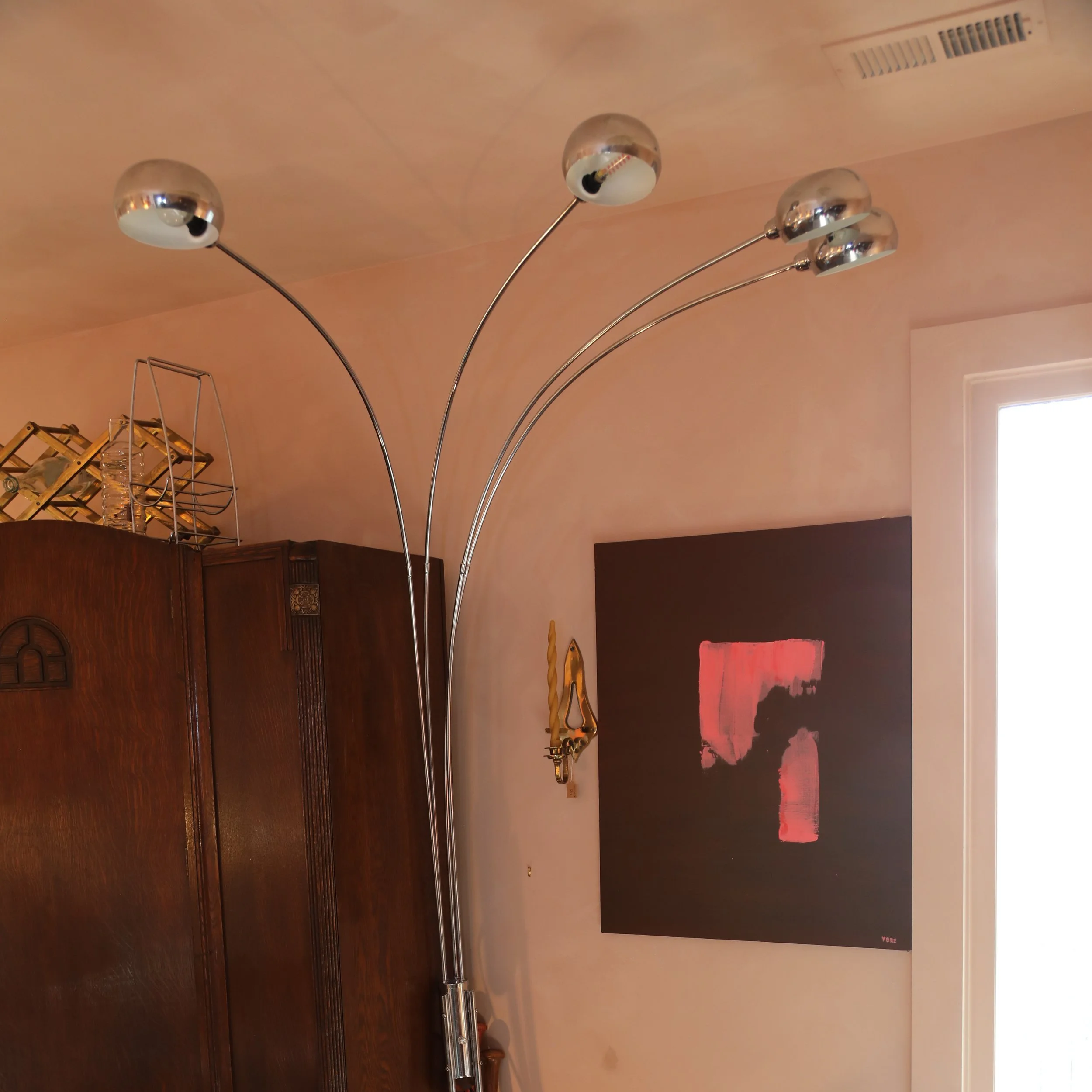 Postmodern Chrome 4-Arm Arc Floor Lamp