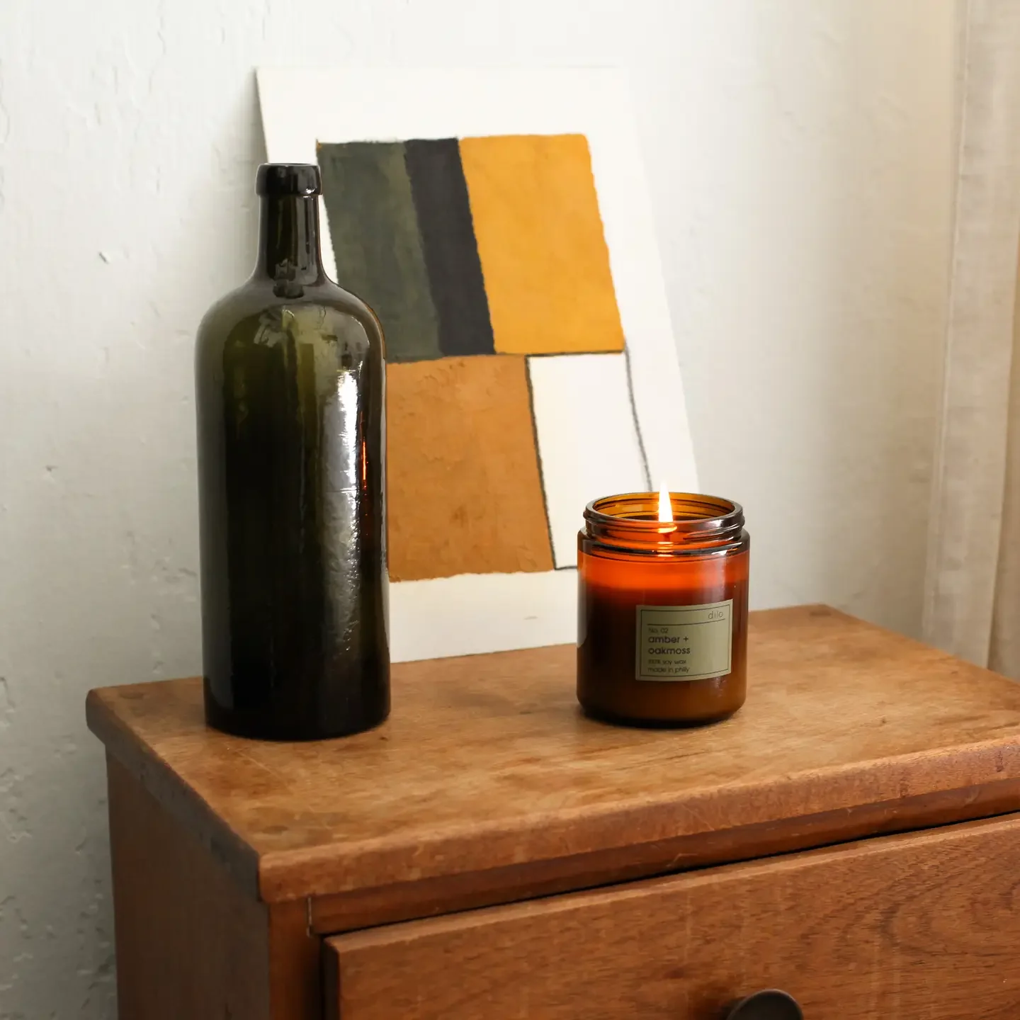 dilo soy candle | No. 02 Amber + Oakmoss