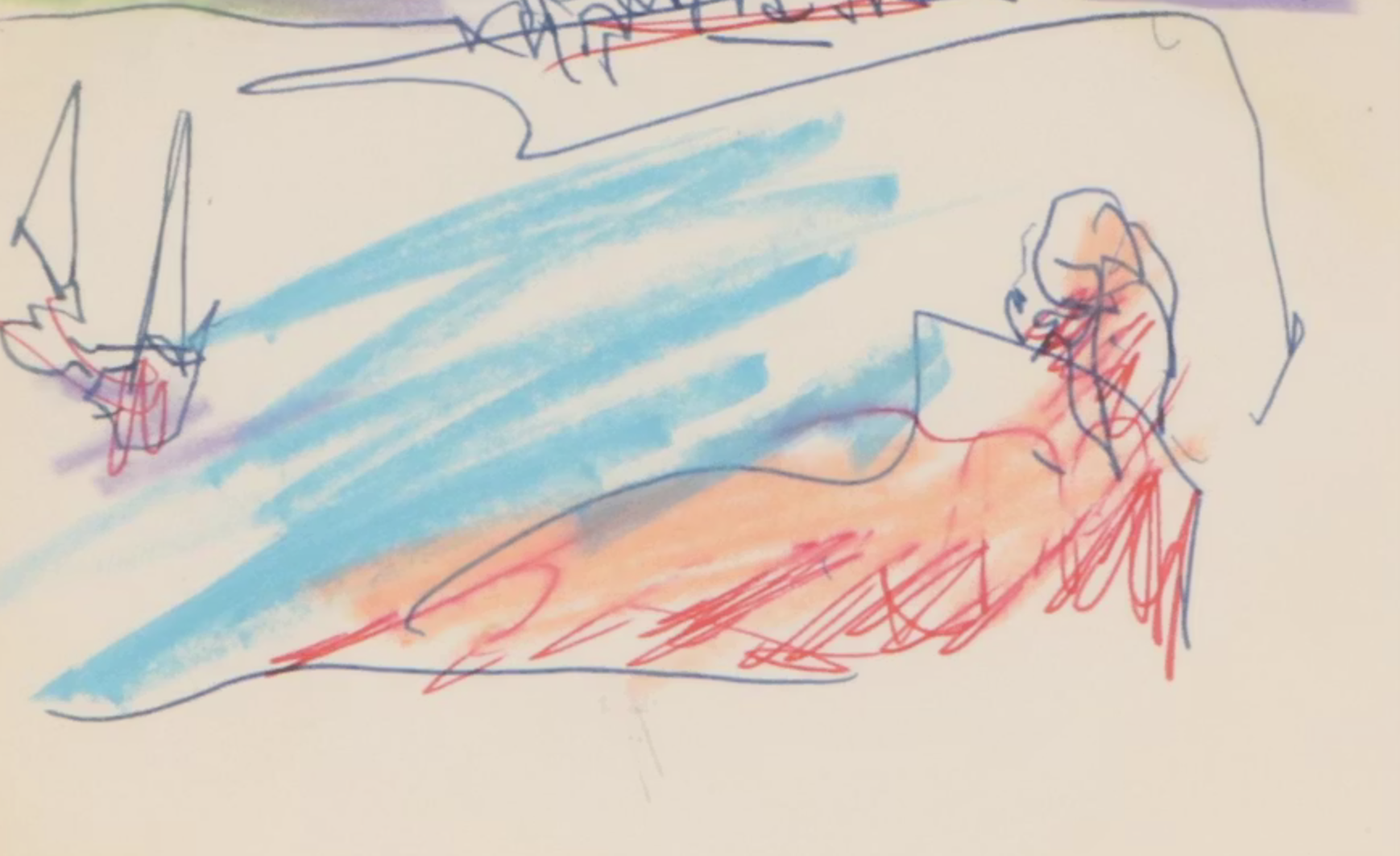 Paul Chidlaw Drawing "Untitled," Mid-Late 20th Century