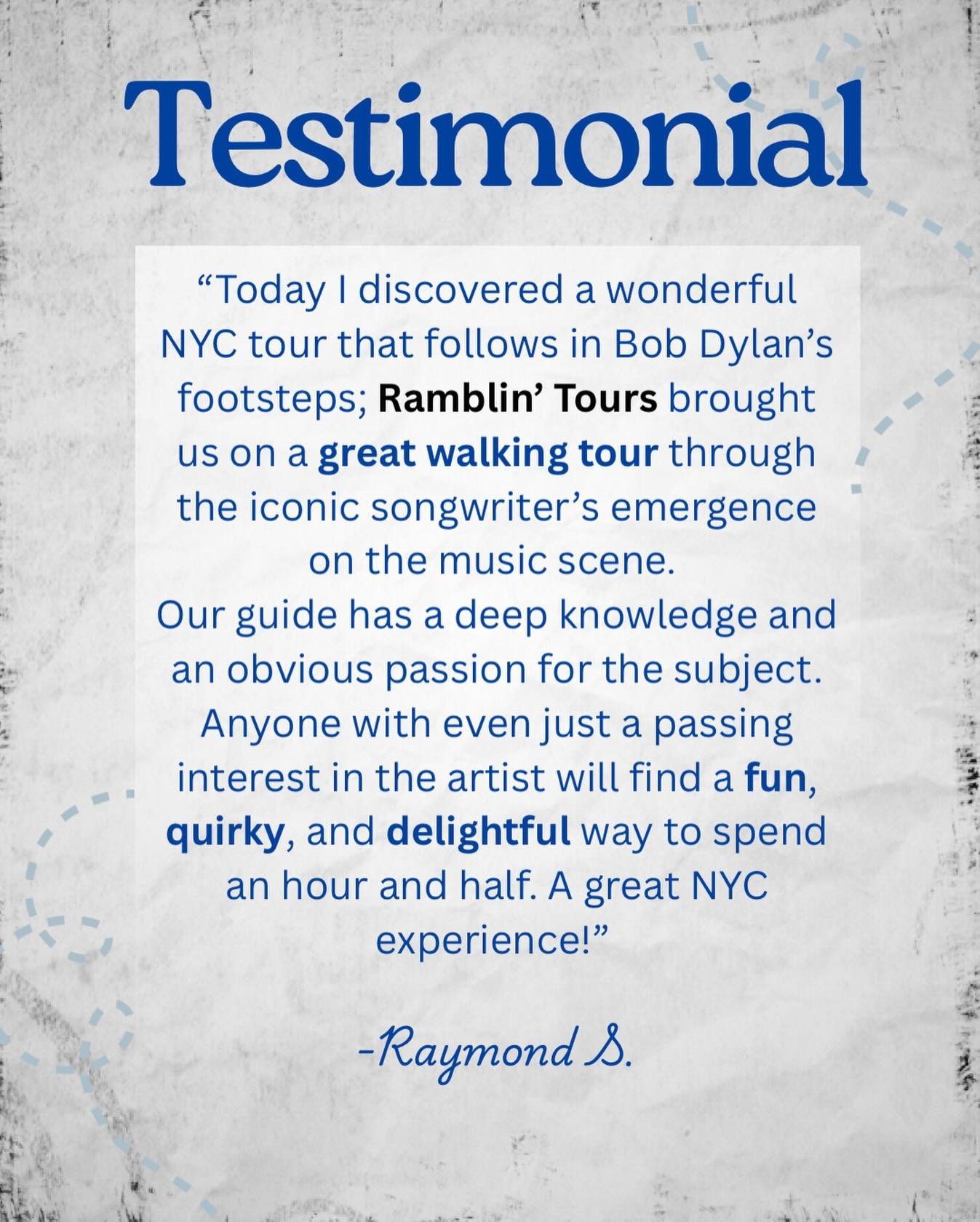 Come ramble with us and discover Bob Dylan&rsquo;s New York!