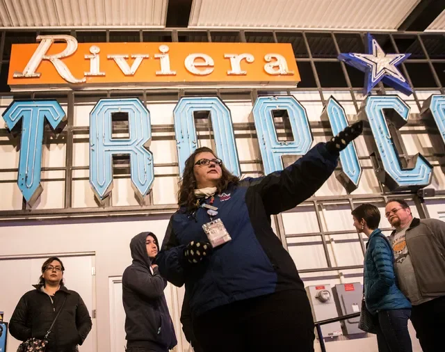 Image of Ashley leading a tour in Las Vegas, showcasing her storytelling roots and history expertise that later shaped her approach as founder of Storybrand Lab.