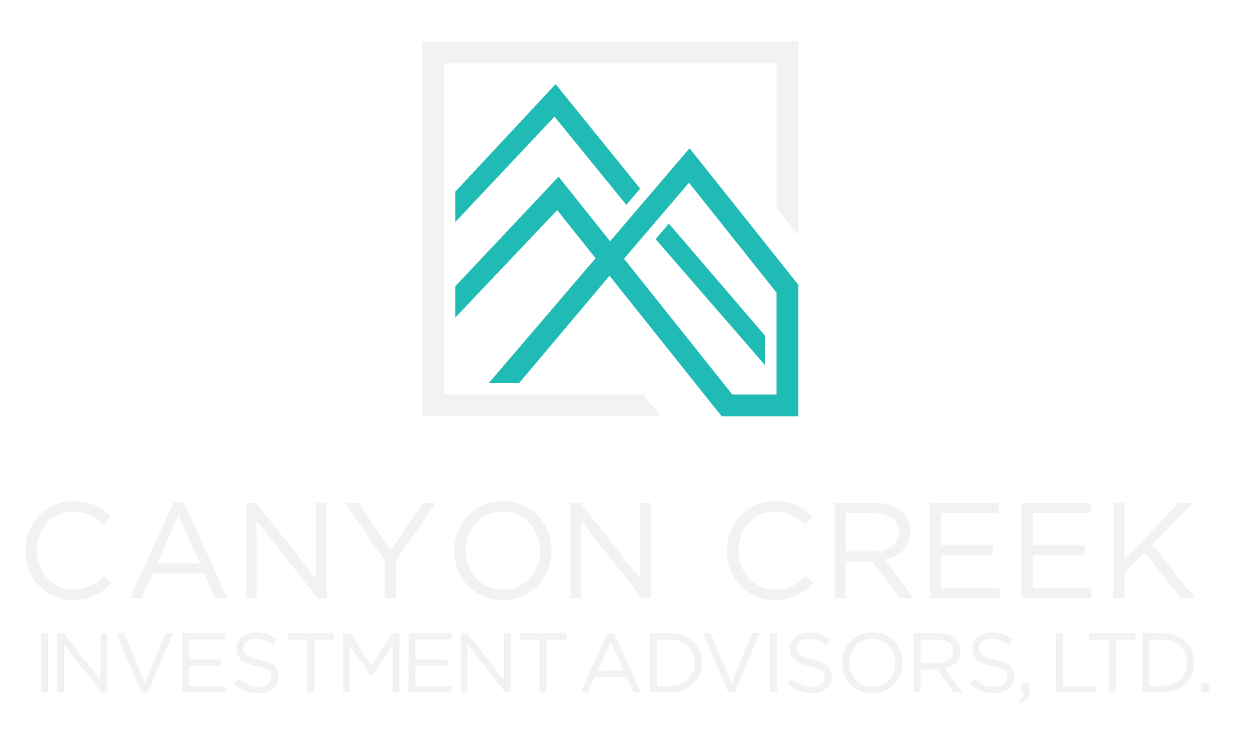 Canyon Creek Investment Advisors, Ltd. logo with a stylized mountain outline in teal inside a black square, and the company name in white text below.