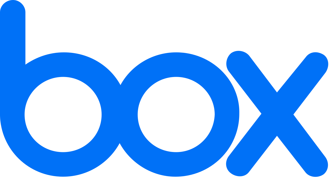 The image features the letters 'B-O-X' in bold, blue font. The letter 'b' is lowercase, while the 'X' is uppercase, with the overall style modern and blocky.
