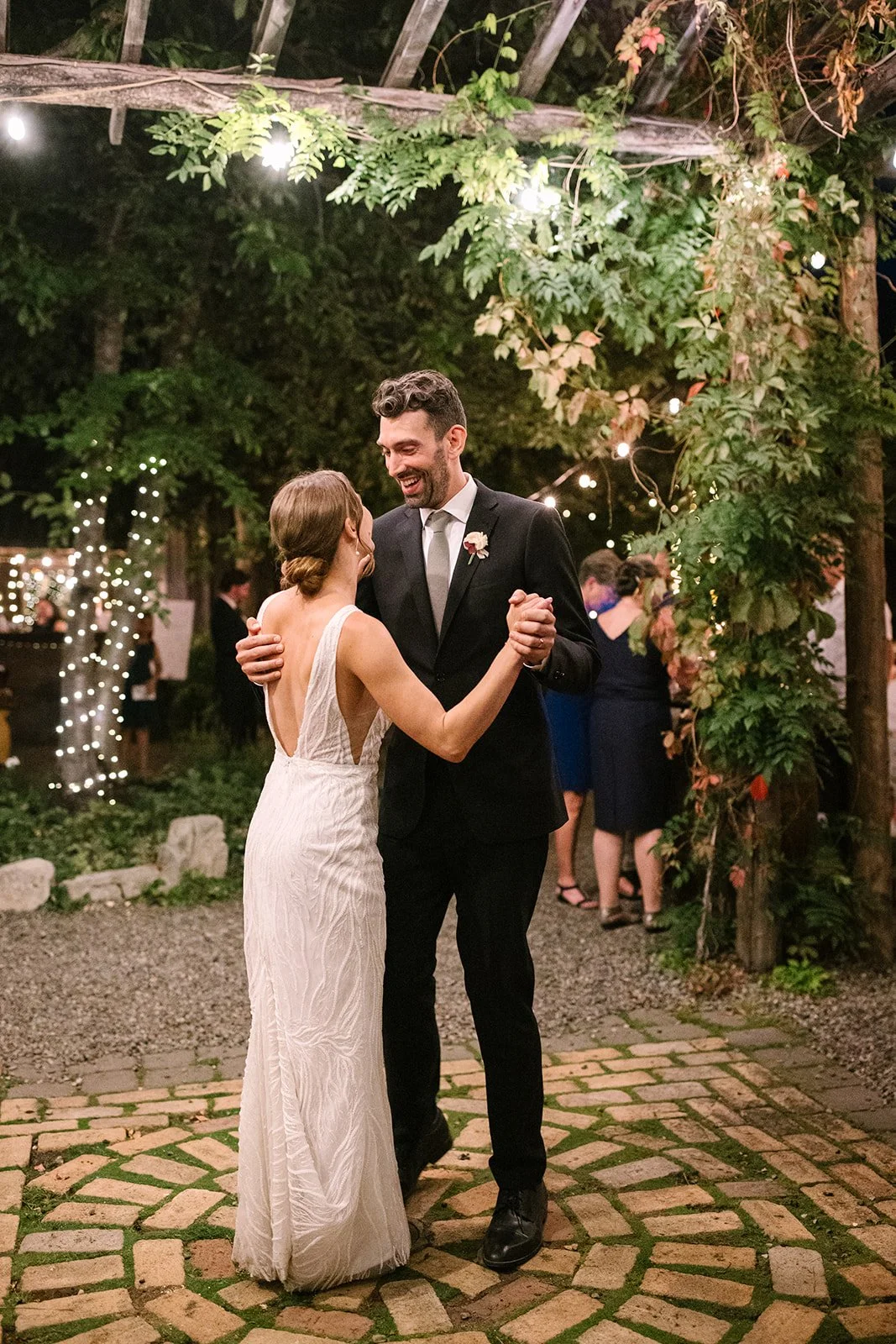 An image of a bride and groom dancing at StoneHouse101 event venue in Roslyn, near Cle Elum, WA. StoneHouse101 can host weddings, birthdays, anniversaries, work events, luncheons, and any other event you are dreaming of.