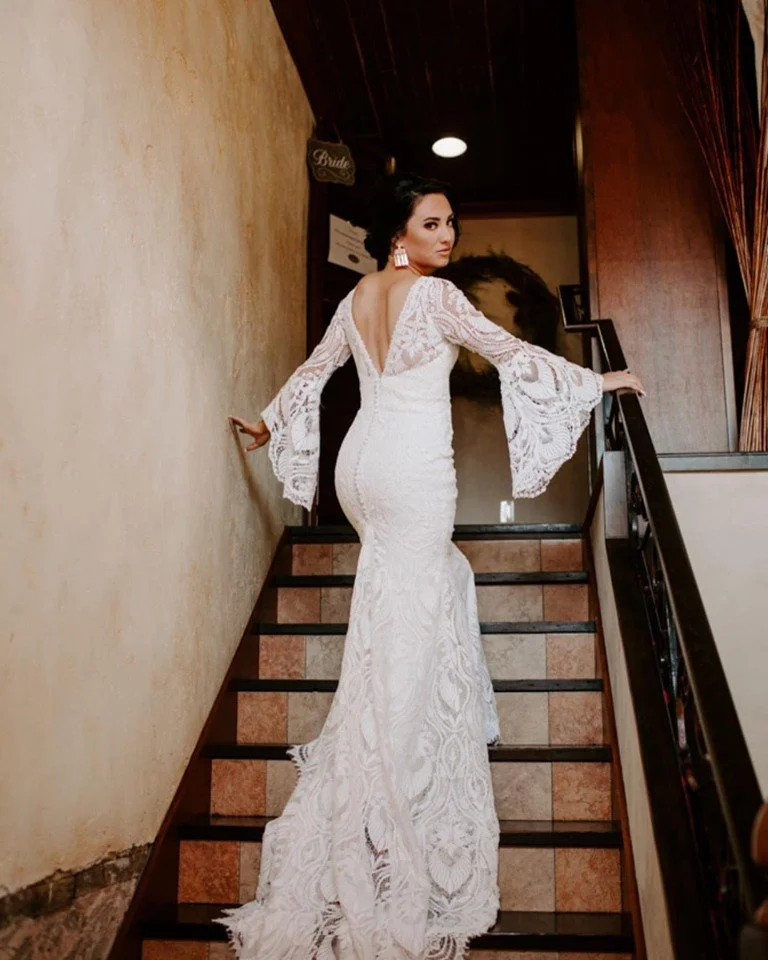 An image of a bride inside StoneHouse101. StoneHouse101 is an intimate indoor outdoor events venue in Roslyn, Washington, hosting weddings, birthdays, anniversaries, and more near Cle Elum, WA.
