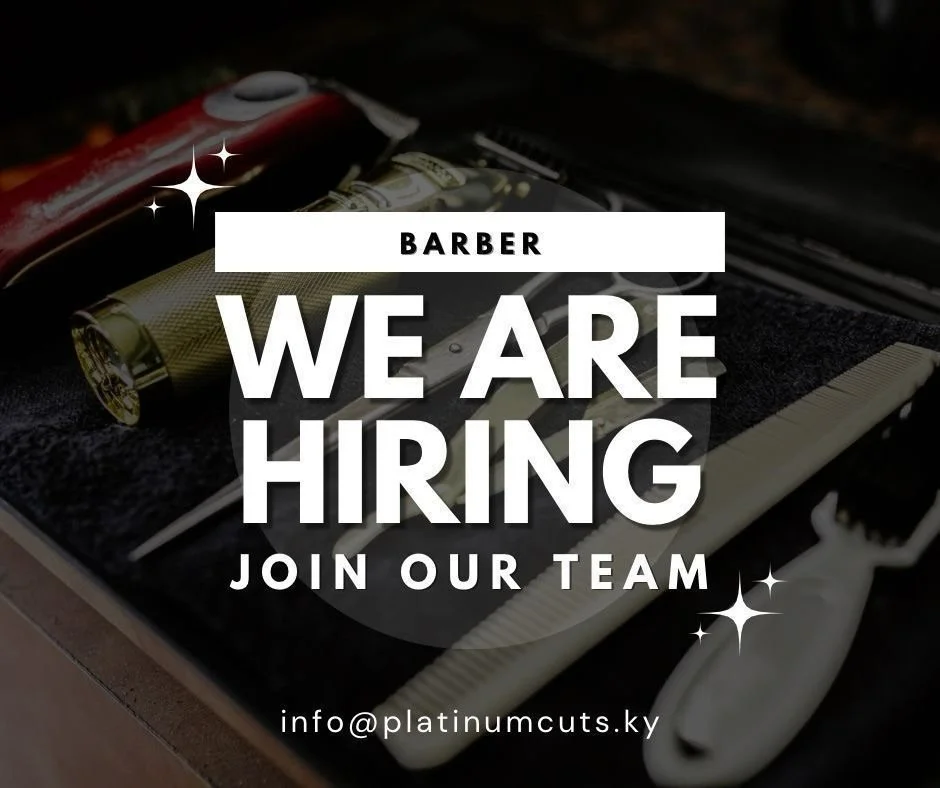 WE&rsquo;RE HIRING!

Interested in Joining the Platinum Crew? 
Email us your resume at info@platinumcuts.ky 👊 

Not a barber? Well tag a barber you&rsquo;d like to see work with us!😉

#PlatinumCuts #RedefiningGroomingForMen #NewBarbershop #LuxuryBa