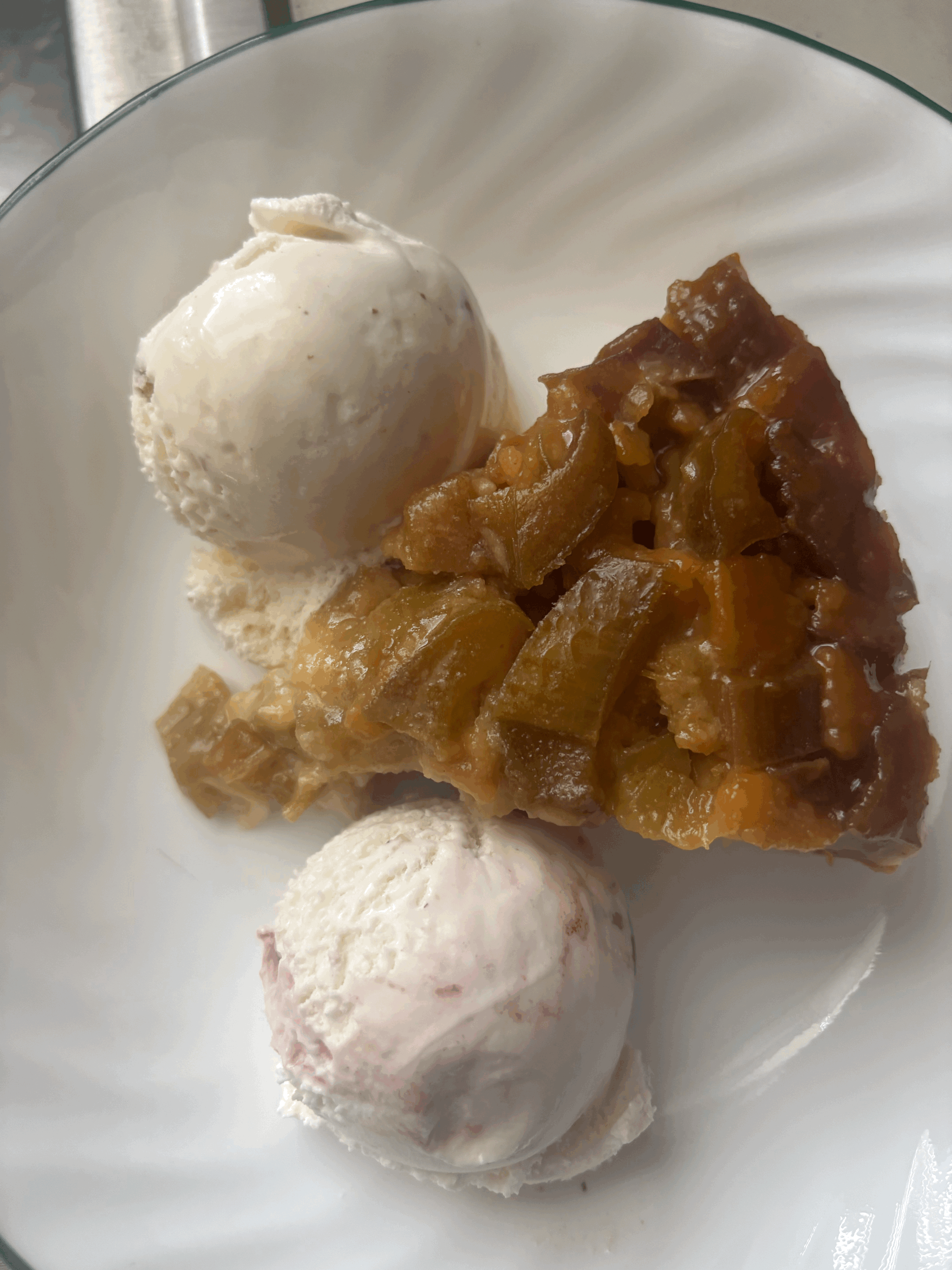 White Chocolate Rhubarb Downside-Up Cake and a Lesson on Value