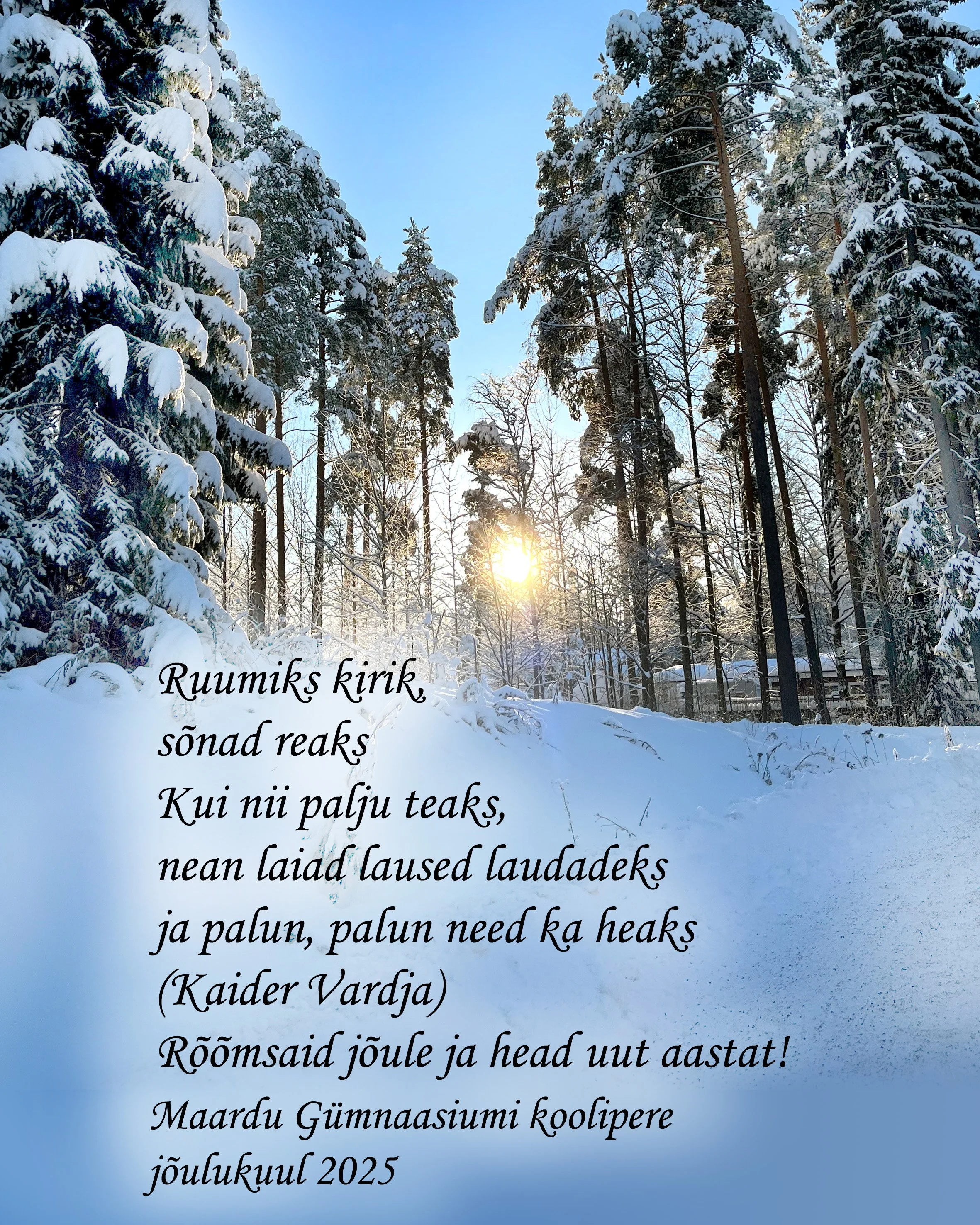 Maardu Gümnaasiumi jõulutervitus