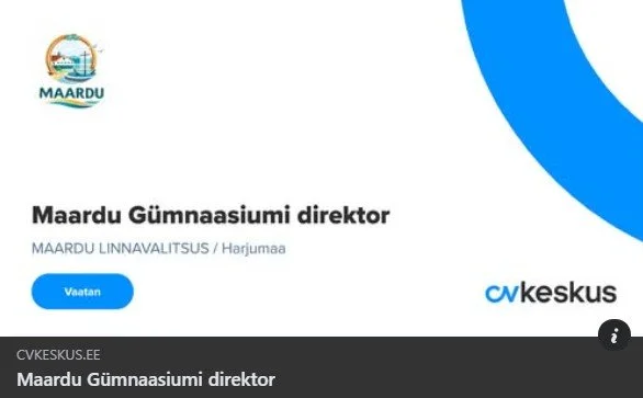 Maardu Linnavalitsus kuulutab välja avaliku konkursi Maardu Gümnaasiumi direktori ametikohale!