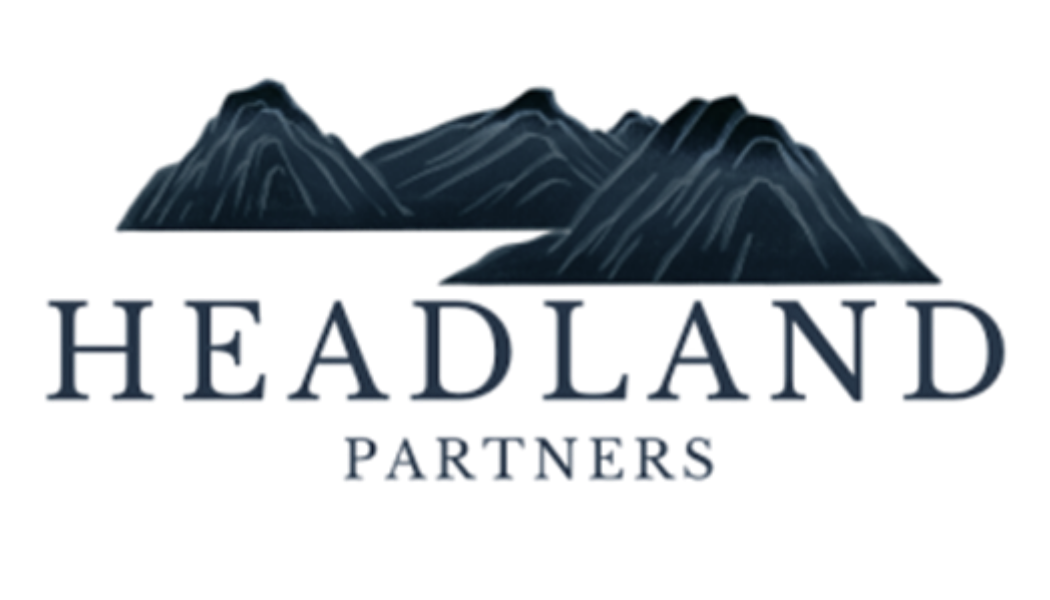 Logo for Headland Partners featuring stylized mountain peaks above the company name.