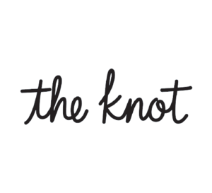 Text reading 'the knot' written in cursive font.