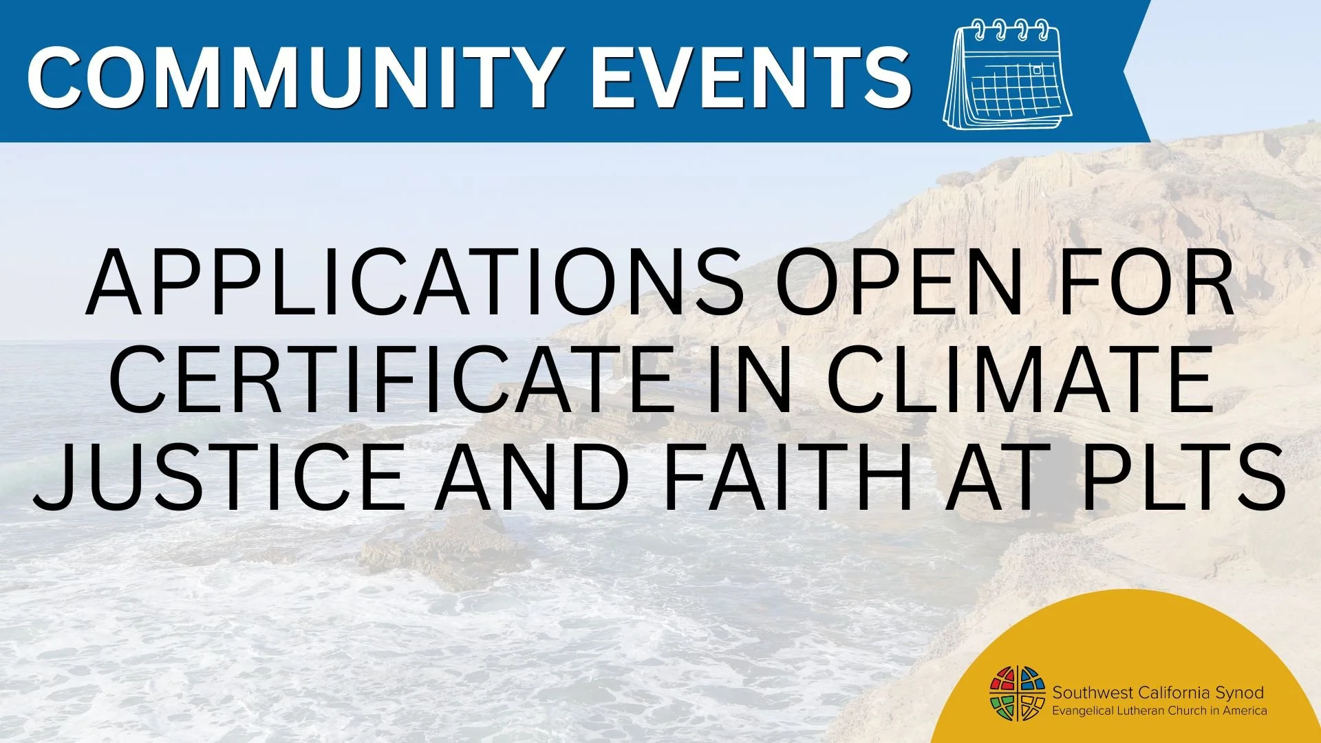 Applications Open for Certificate in Climate Justice and Faith at PLTS