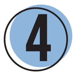 Number 4 inside a blue circle with a black outline.