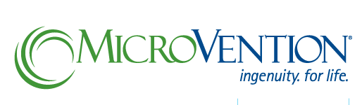 MicroVention logo with the tagline 'ingenuity, for life.'