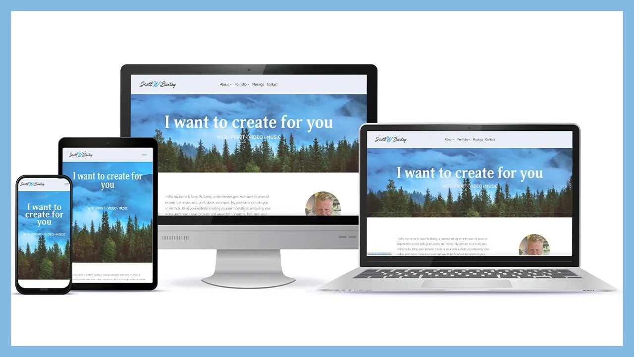 Image of website on multiple devices