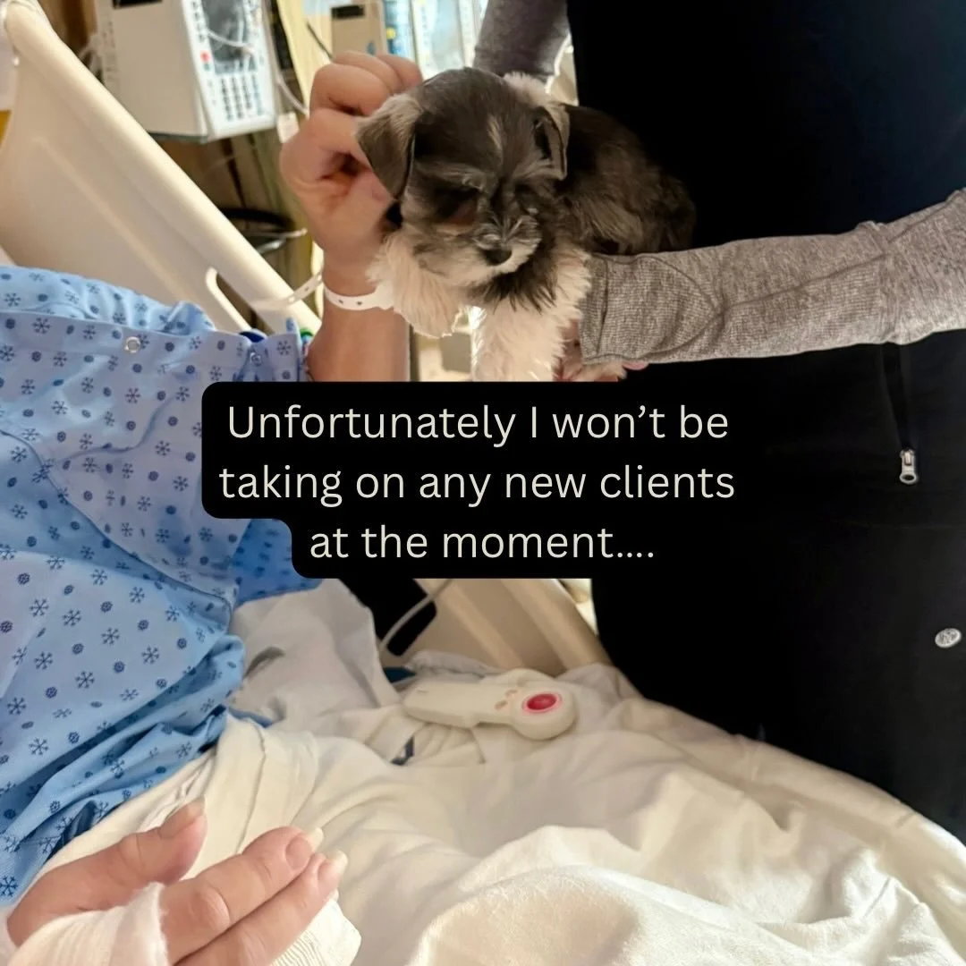 Hi everyone, I&rsquo;m temporarily not taking on any new clients as I need to support my family following a recent car accident involving my parents. I appreciate your understanding during this time. I&rsquo;ll update you as soon as things stabilize.