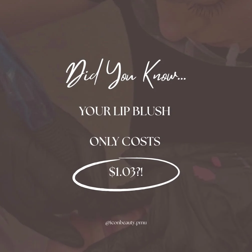 Did you know that your lip blush service is only $1.03 per day when you break it down over the course of a year? 

That&rsquo;s less than your daily coffee ☕️, and it lasts you months of gorgeous, smudge-free lips. 

Ready for the easiest beauty upgr