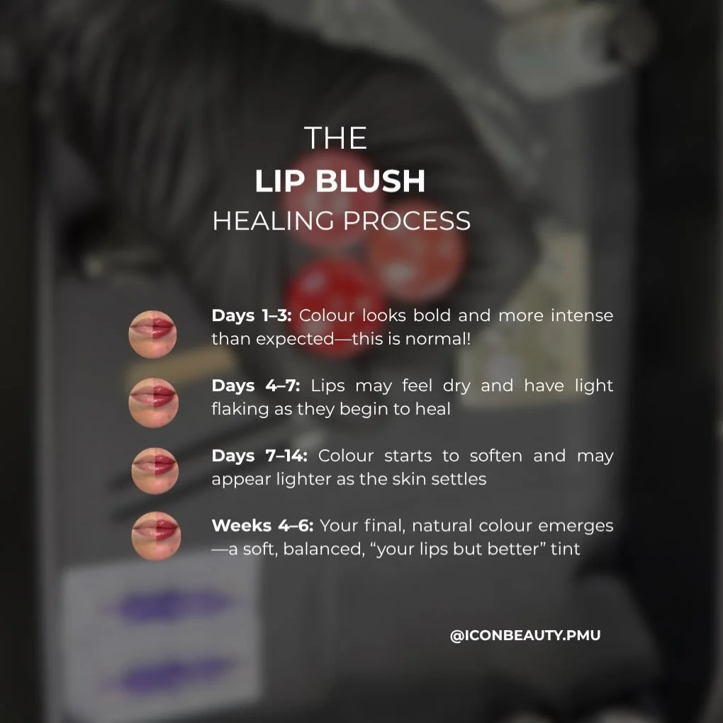 ⚠️ Your first few days after lip blush can feel a little strange&hellip; Darker, uneven, flaky, or slightly swollen lips are completely normal. Give it time, and your naturally soft, balanced colour will emerge. 

Trust the process&mdash;it&rsquo;s m