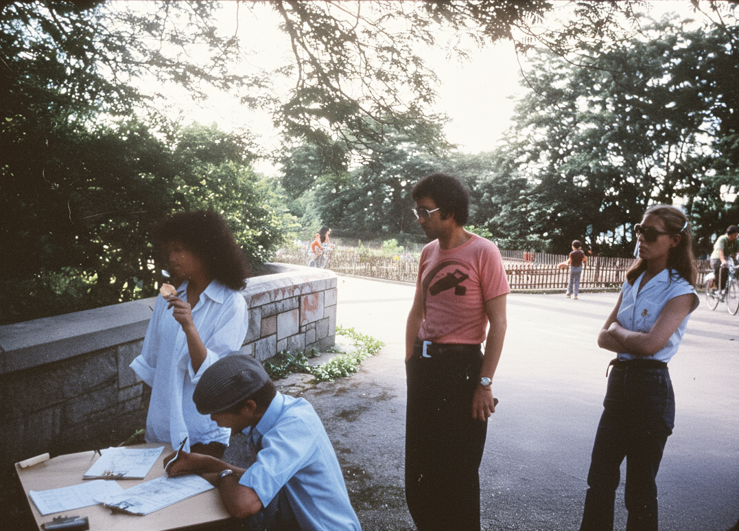 SIGNING PETITIONS TO SUPPORT THE GARDEN REMAINING IN RIVERSIDE PARK