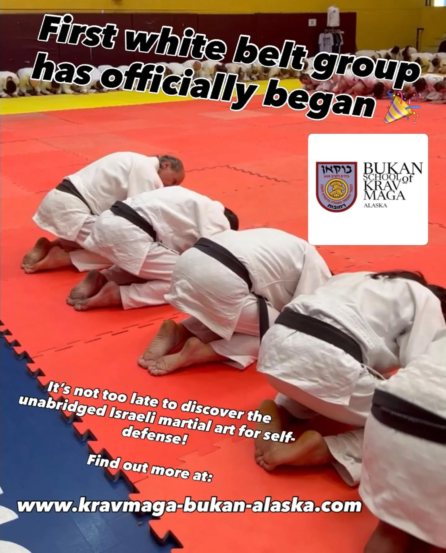 The first class of the first white belt group at Bukan School of Krav-Maga Alaska went smoothly 🥋 

We&rsquo;ll continue meeting every Wednesday and Saturday from 5pm-6:30pm. 

Join us for a free introductory seminar by signing up at www.kravmaga-bu