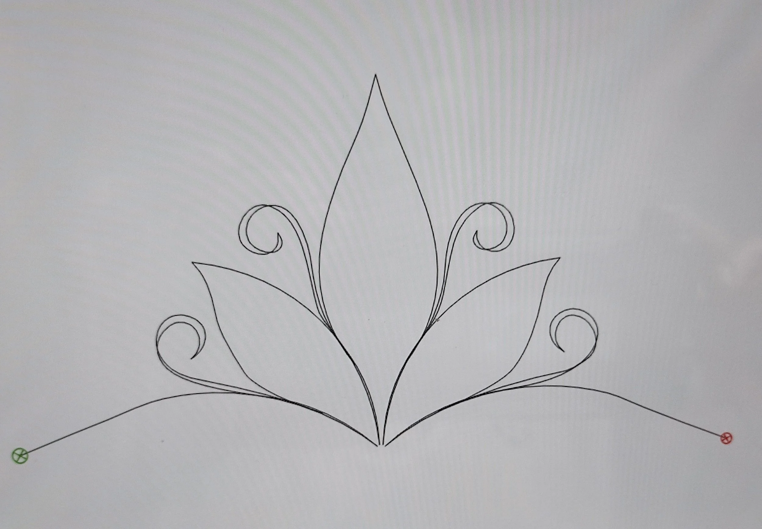 Quilting Patterns - PS Designs - Continuous Lines - Leaves and Scrolls