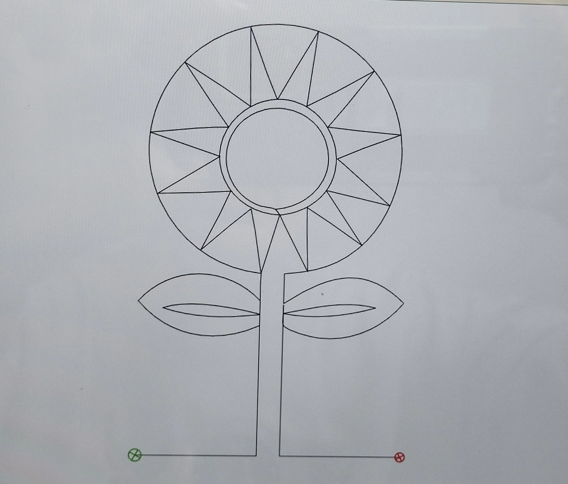 Quilting Patterns - PS Designs - Continuous Lines - Star Flower Border