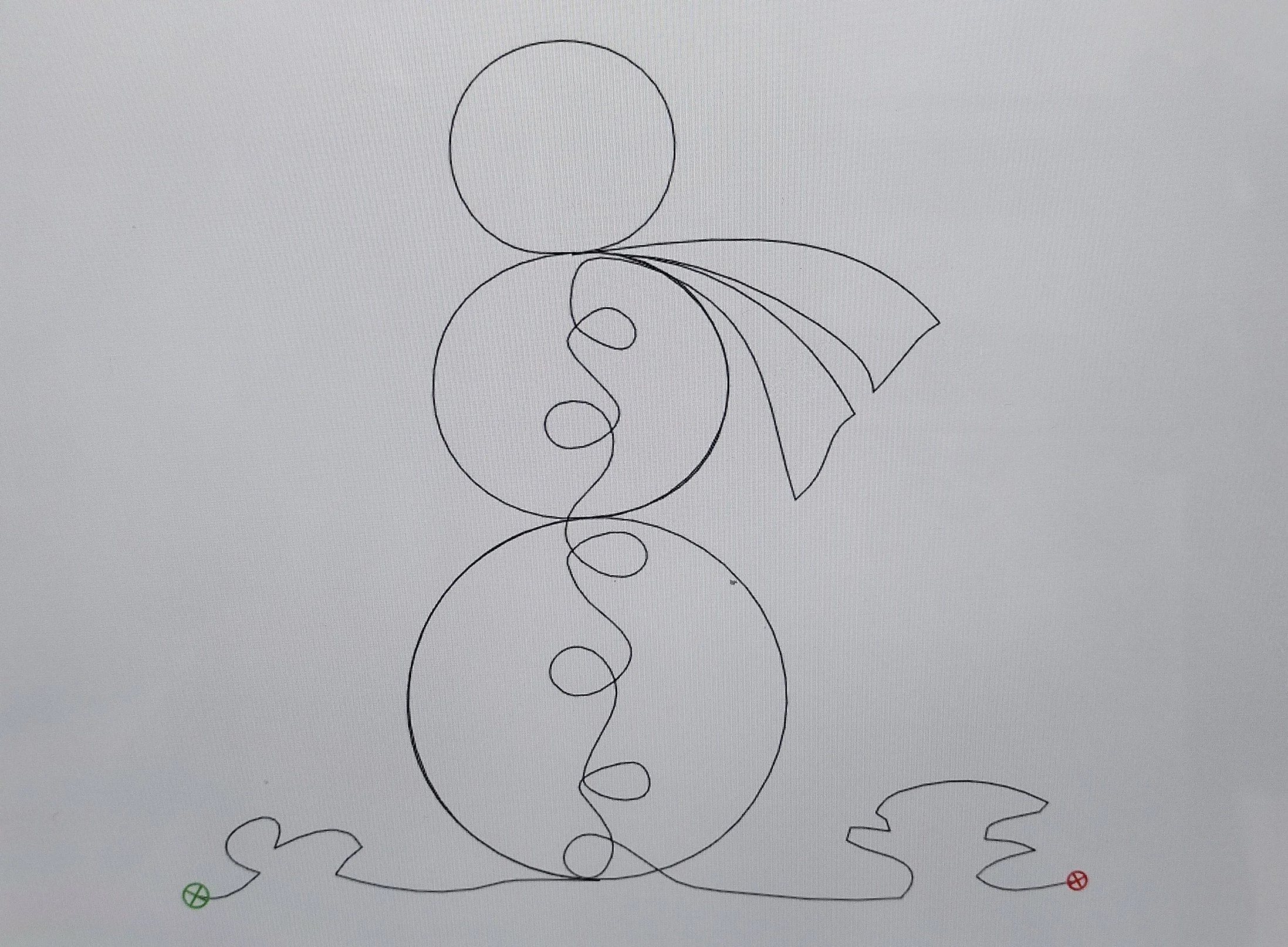 Quilting Patterns - PS Designs - Continuous Lines - Snowman