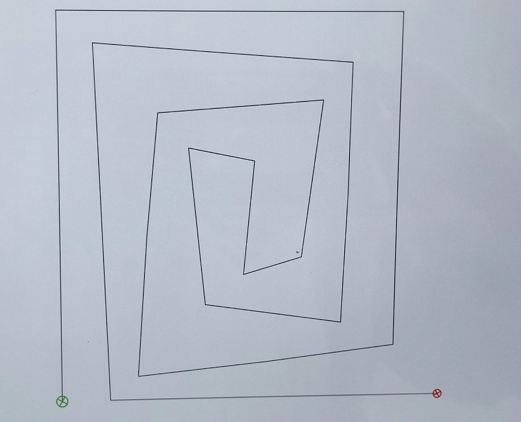 Quilting Patterns - PS Designs - Continuous Lines - Snail Square 2