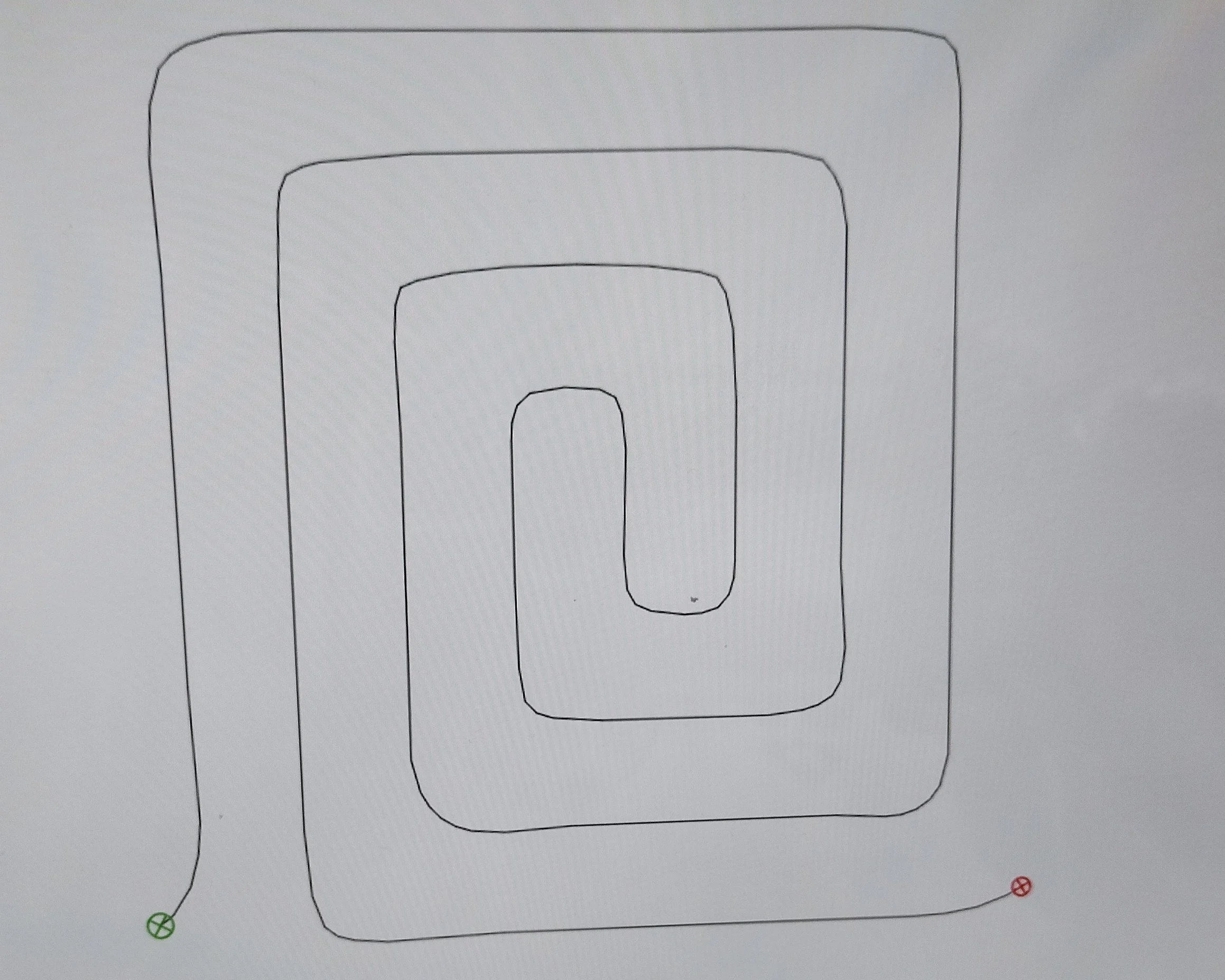 Quilting Patterns - PS Designs - Continuous Lines - Snail Square 3