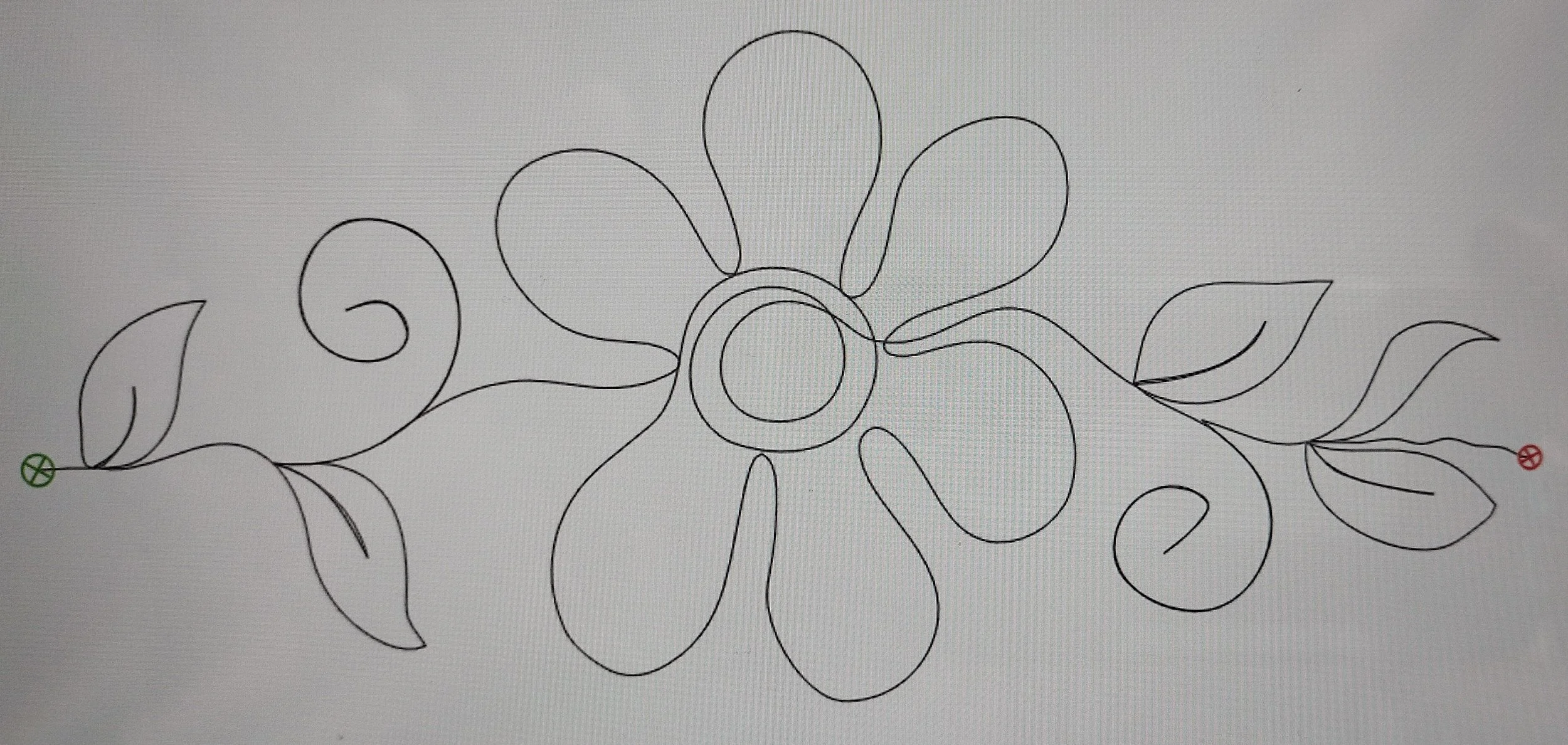 Quilting Patterns - PS Designs - Continuous Lines - Daisy Chain