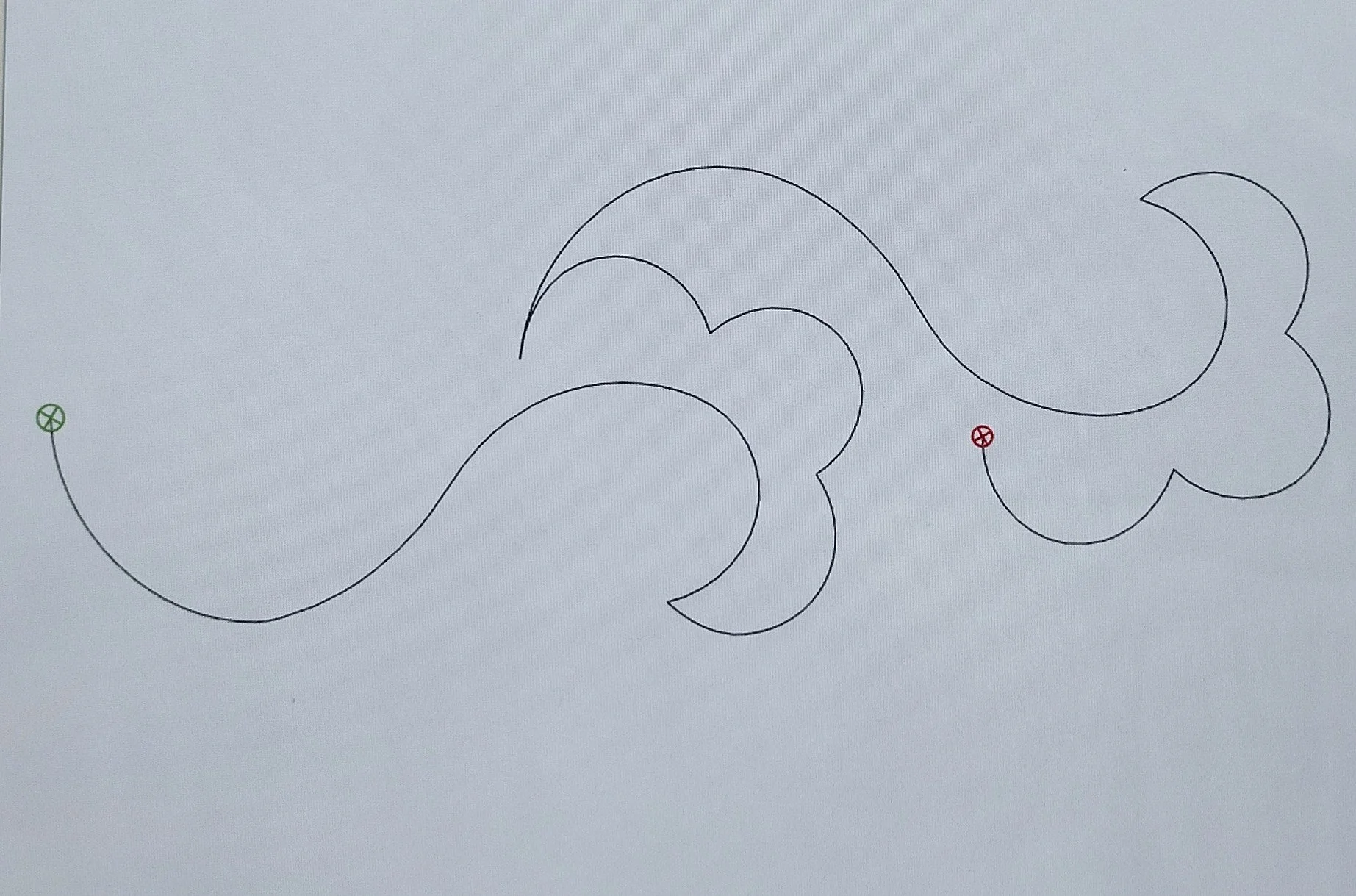 Quilting Patterns - PS Designs - Continuous Lines - Blooms