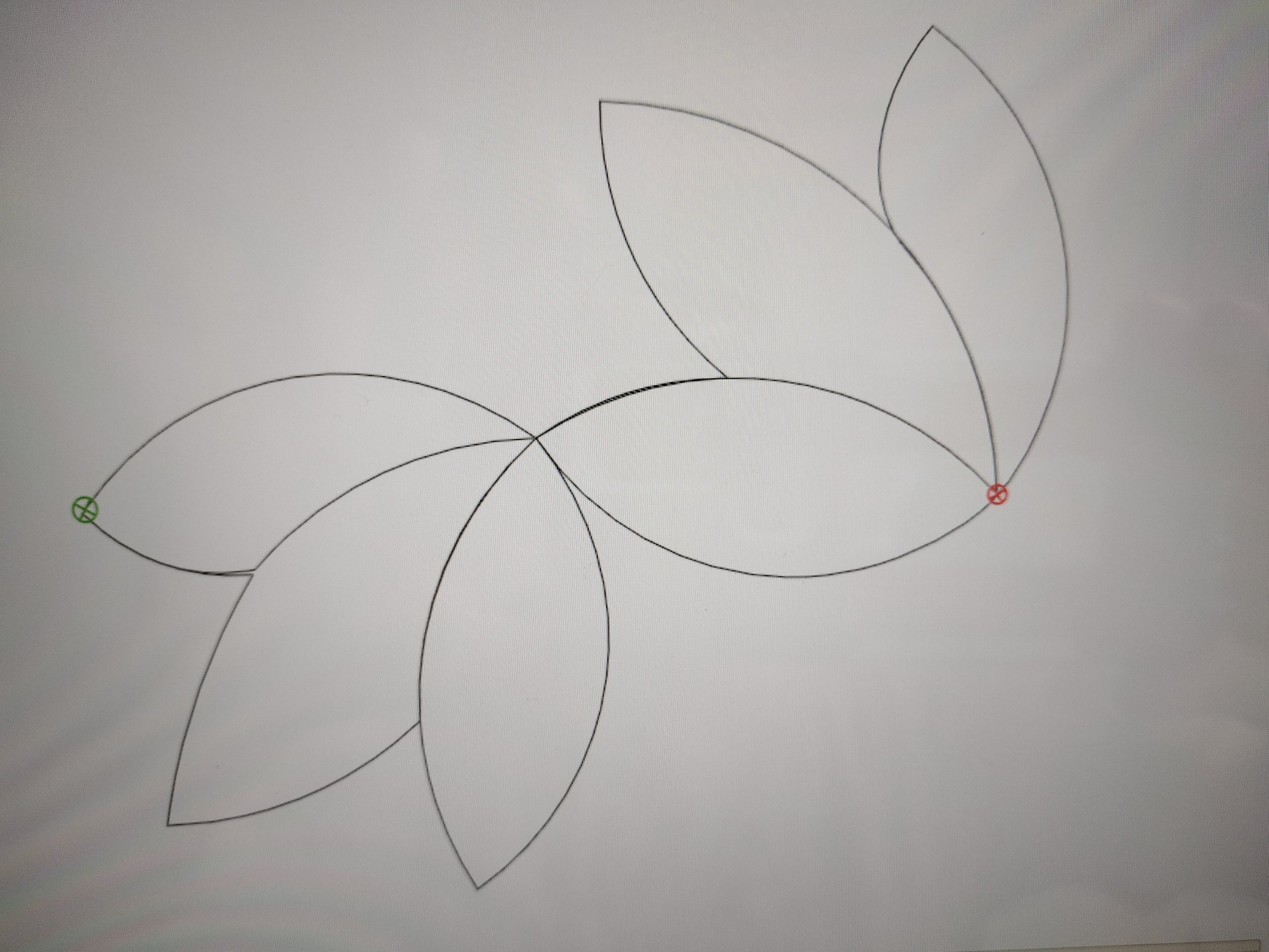 Quilting Patterns - PS Designs - Continuous Lines - Apple Leaves