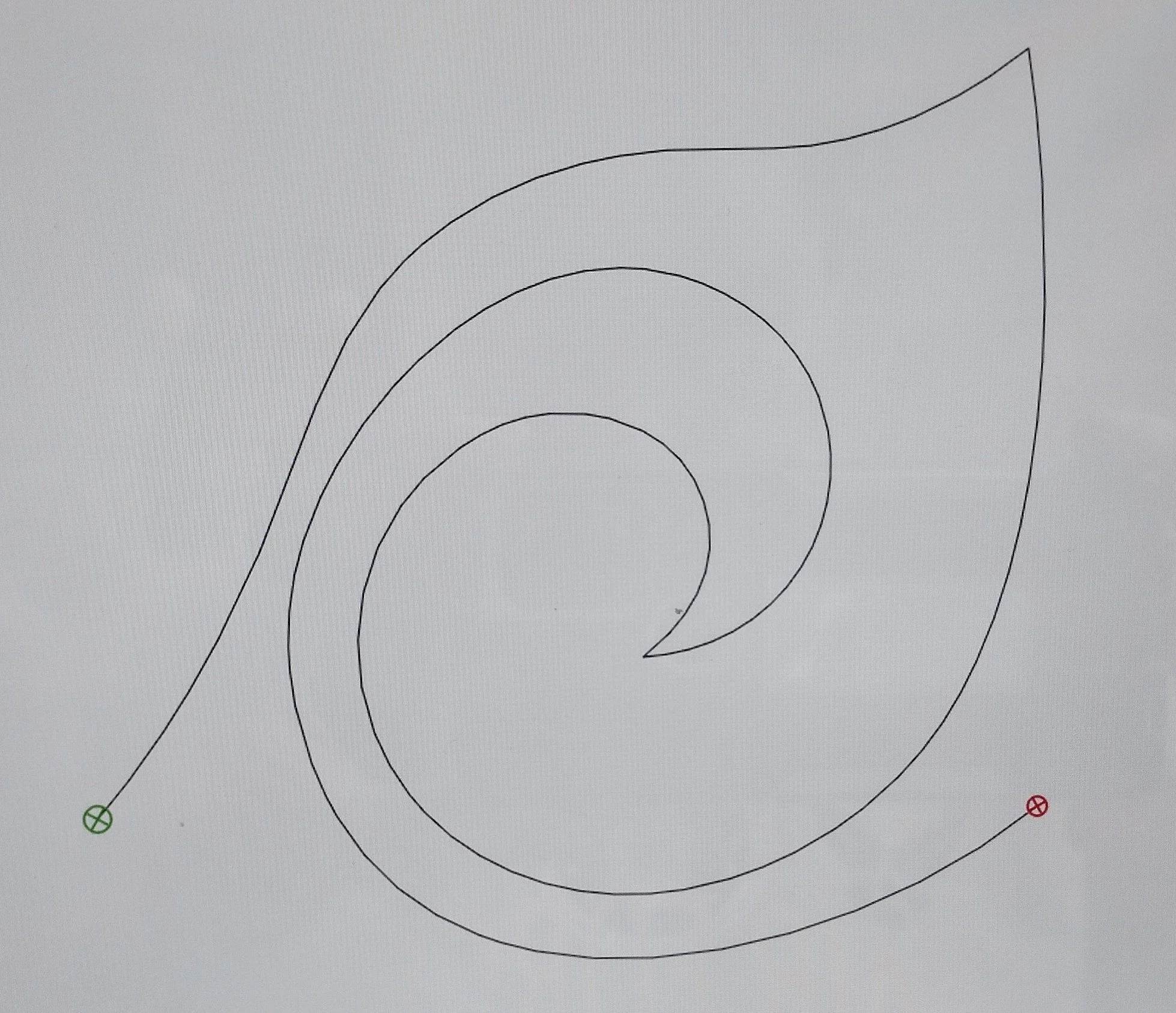 Quilting Patterns - PS Designs - Continuous Lines - Leaf Up