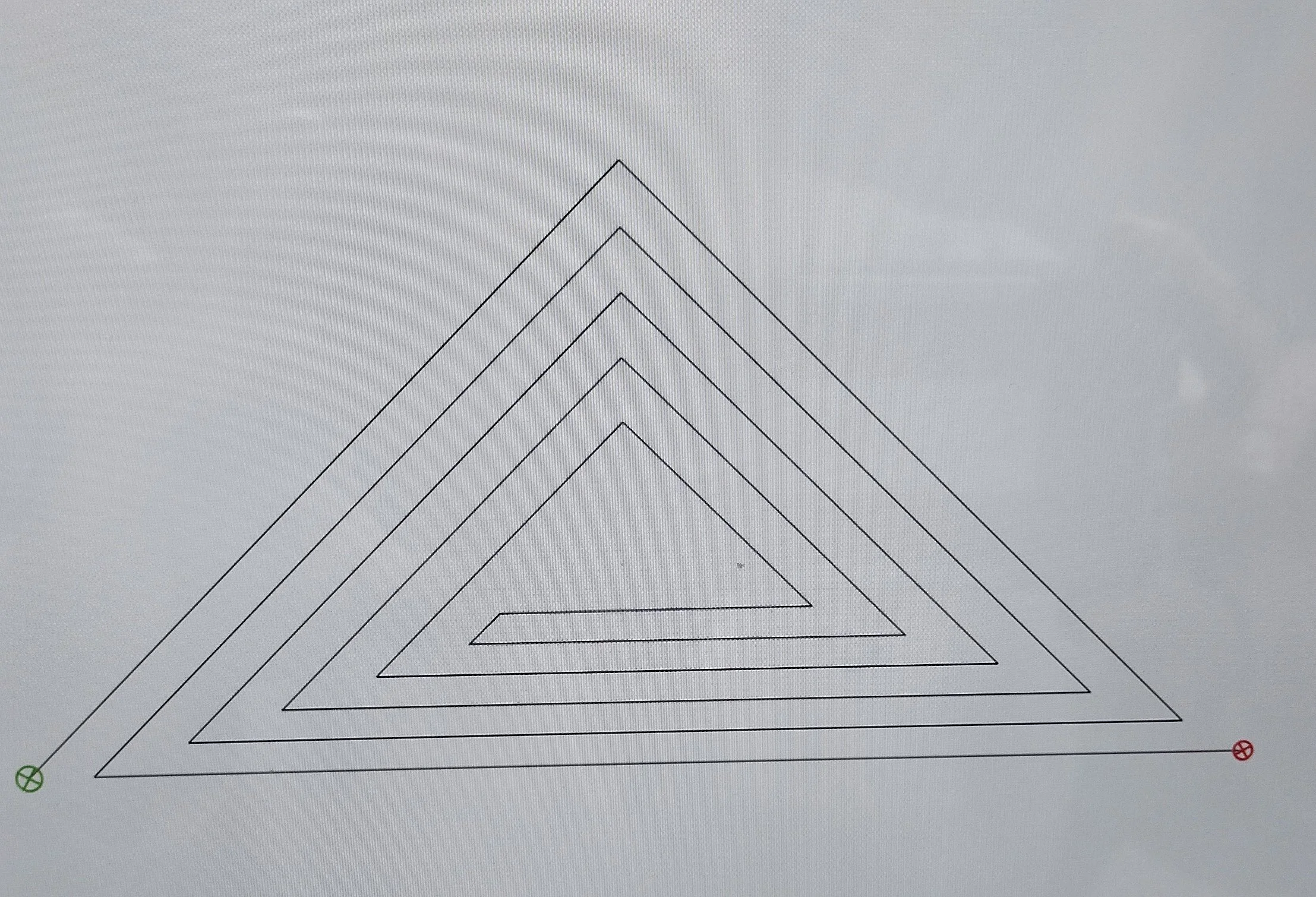 Quilting Patterns - PS Designs - Continuous Lines - Spiral Triangle LG Continuous 