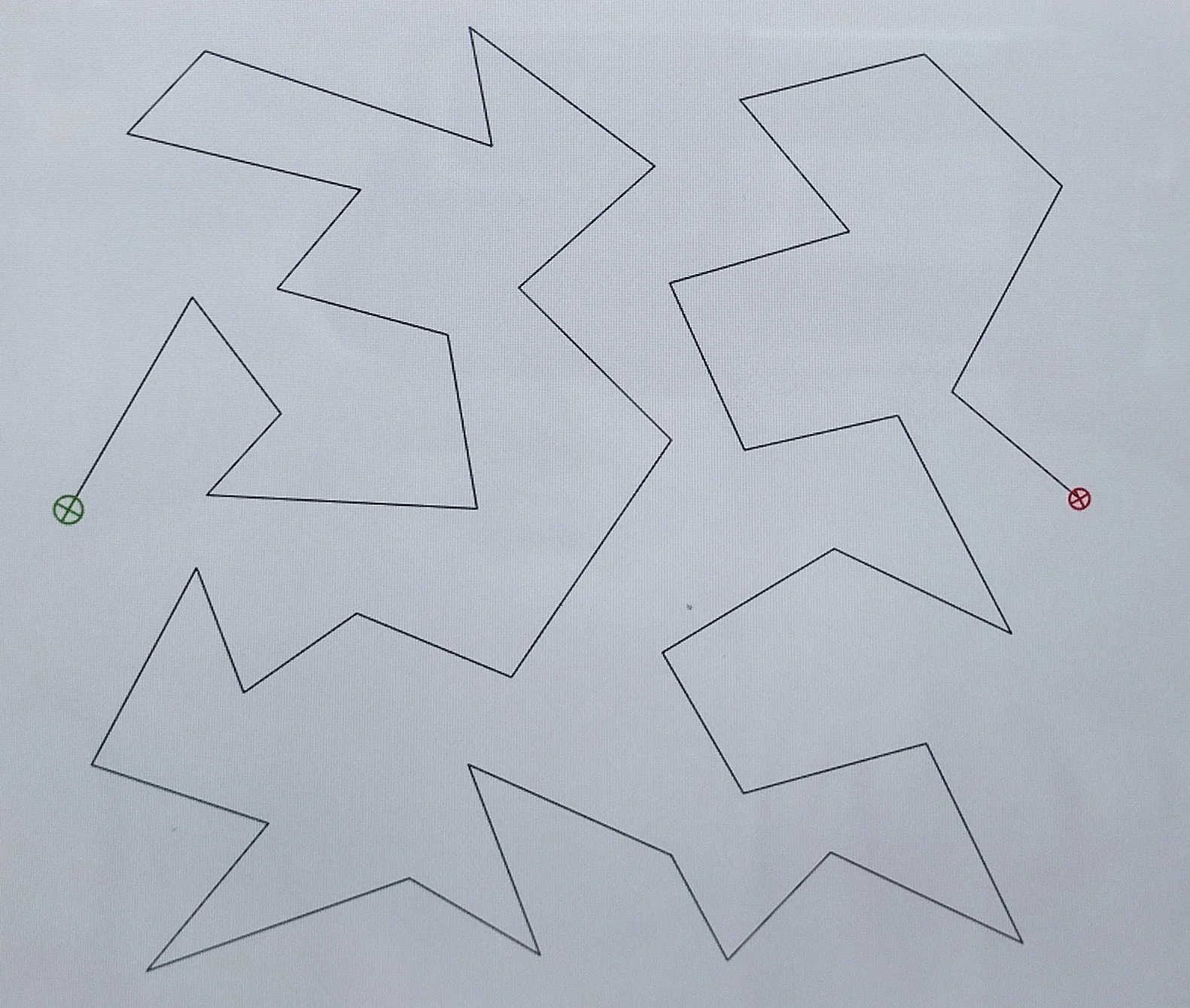 Quilting Patterns - PS Designs - Continuous Lines - Straight Line Stipple