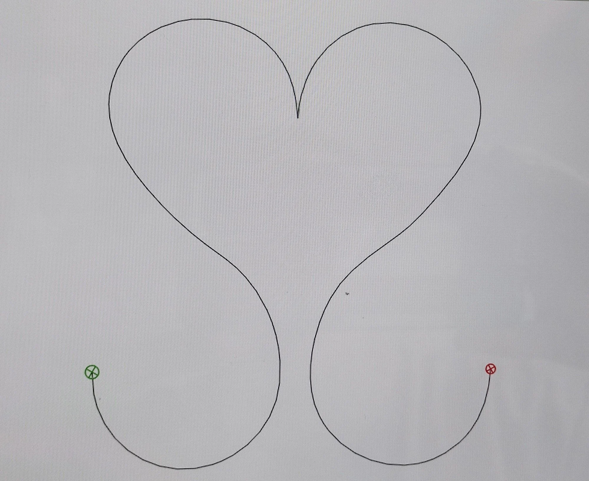 Quilting Patterns - PS Designs - Continuous Lines - Red Hot Hearts