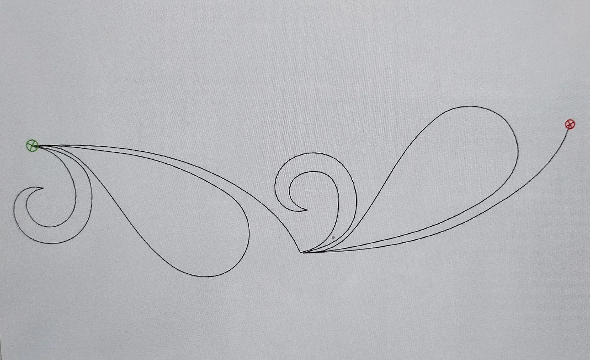 Quilting Patterns - PS Designs - Continuous Lines - Paisley Curl Border 