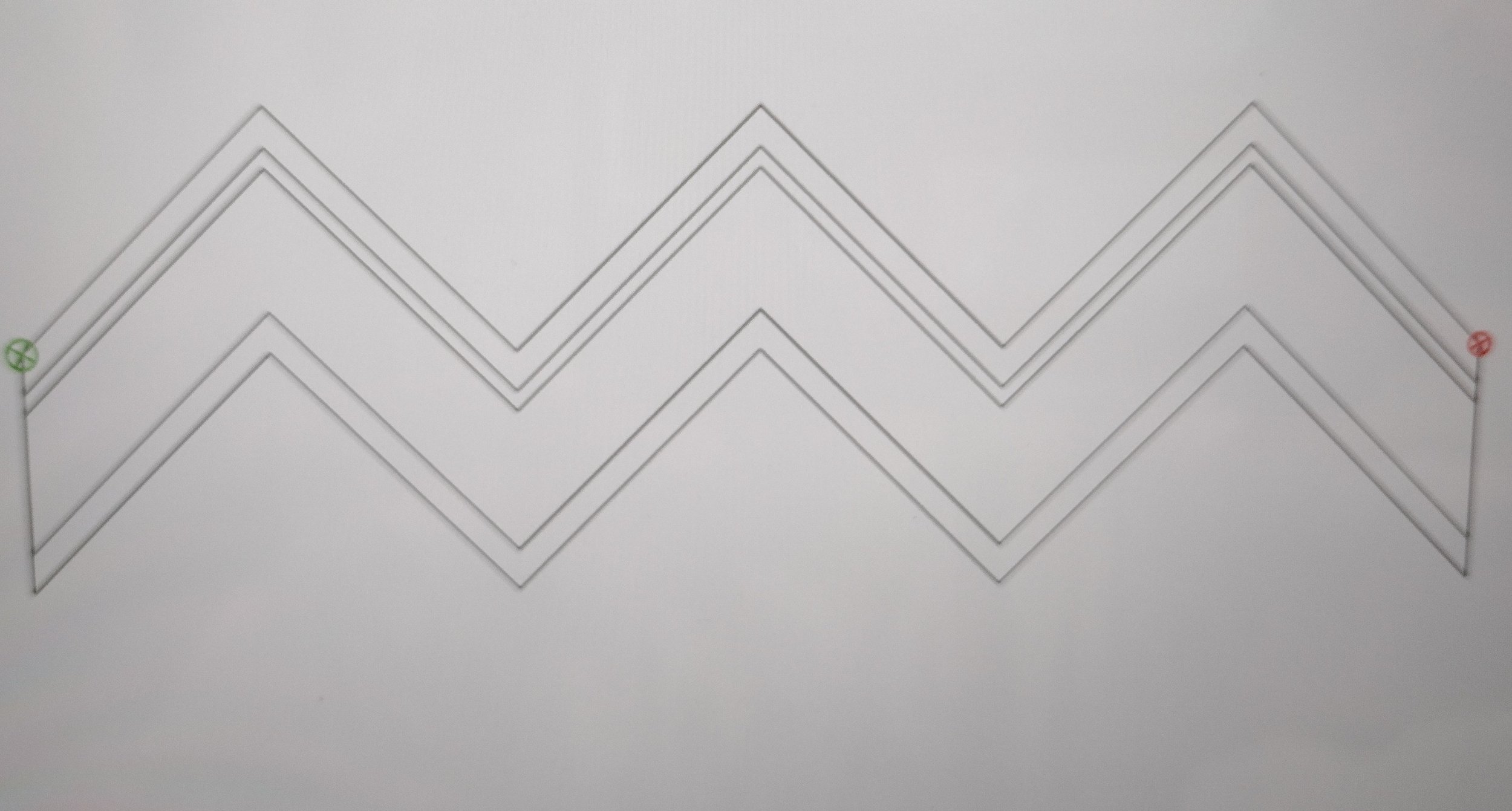 Quilting Patterns - PS Designs - Continuous Lines - Chevron E2E