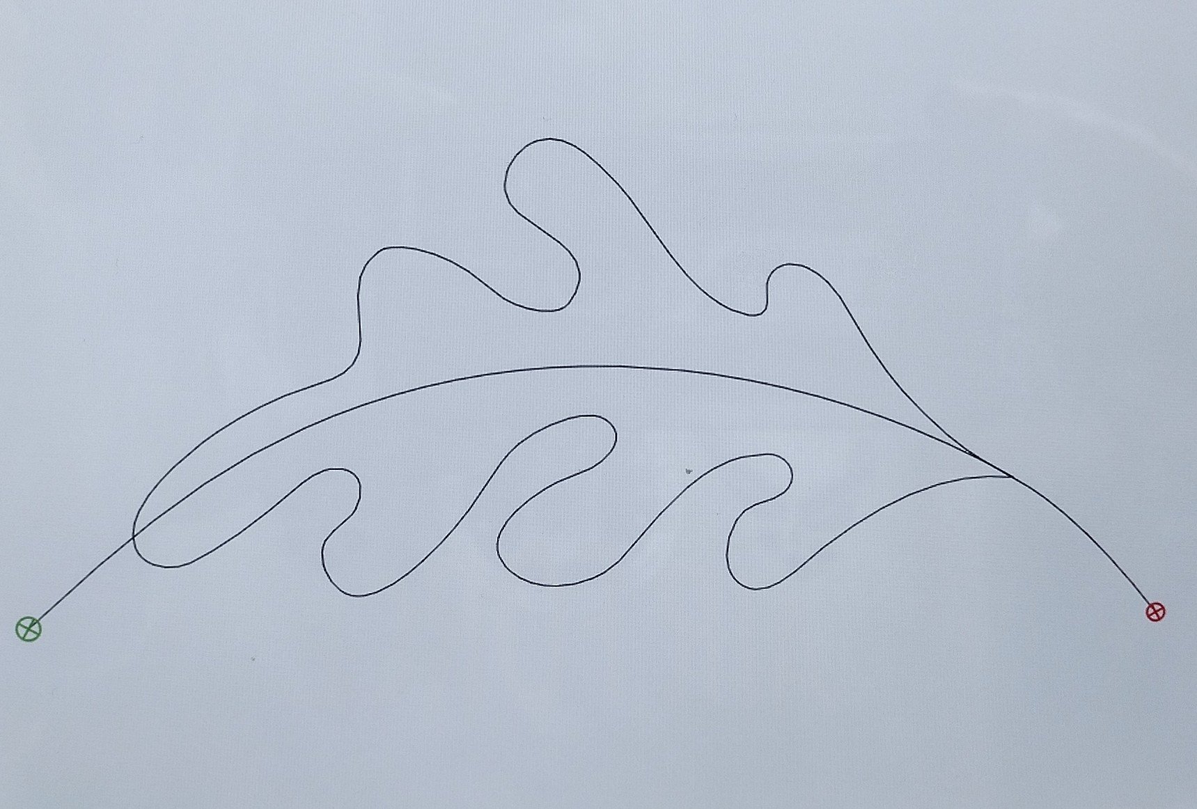 Quilting Patterns - PS Designs - Continuous Lines - Oak Leaf 