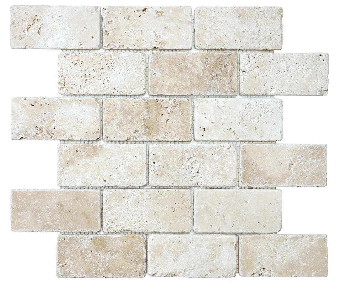 Ivory Travertine 2x4 Mosaic.png