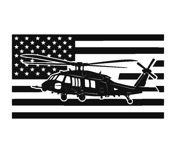Black Hawk Over Old Glory – Design 016