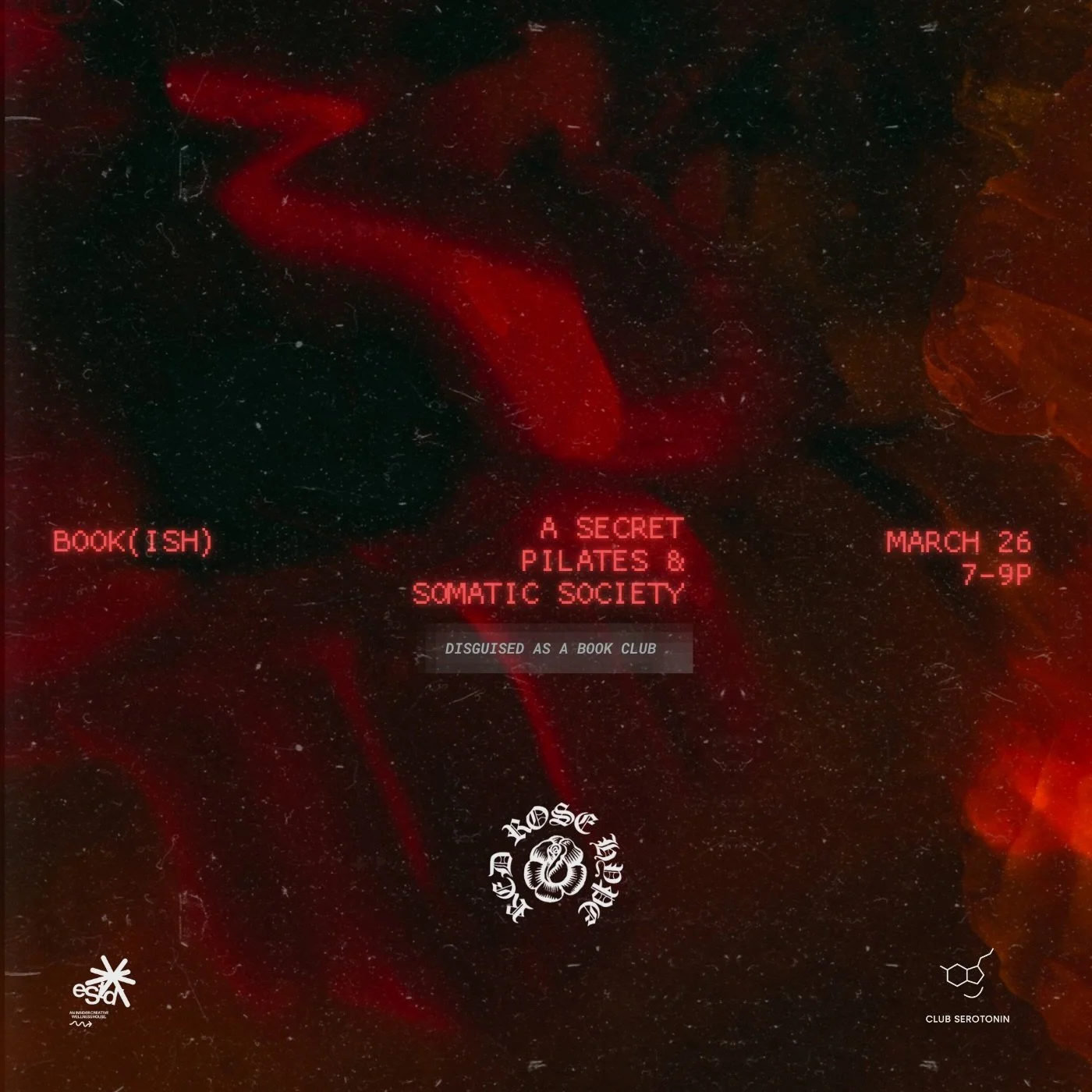 Chapter 001,  003.26. 🌹

Come for the club. Stay for the conspiracy.

Red light Pilates. Somatics. Hypno breathwork.

After: limited underground listening lounge. 

20 spots.

Drop 001 &mdash; $15 (2 left ‼️)

Drop 002 &mdash; $$20(5)

Final Release