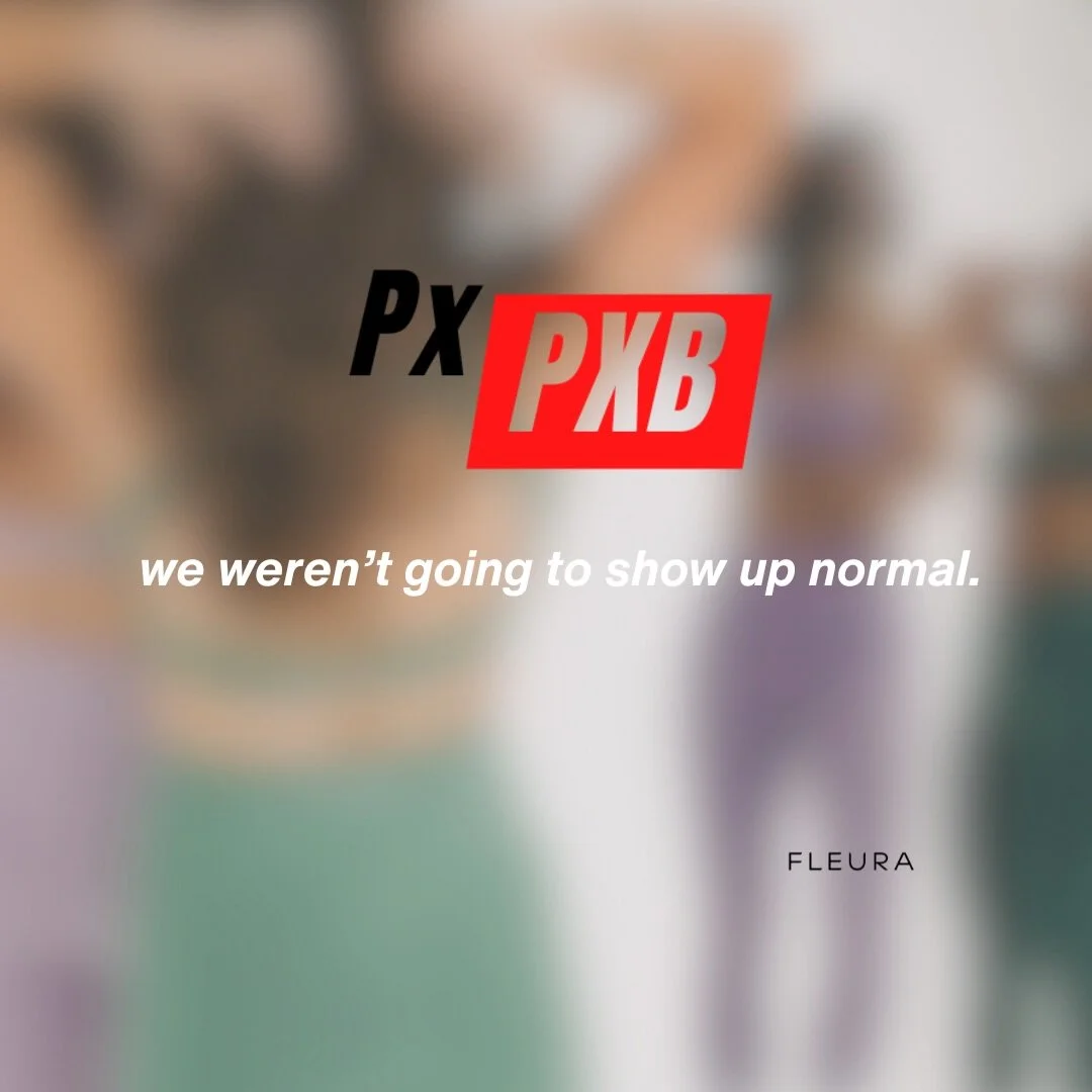 we don&rsquo;t do normal. but, we do the FULL FIT. 

Every PxPXB rider will be outfitted in a coordinated full activewear set from @fleuraactive 🌸 &mdash; designed to move with you, hold you in, and look really good doing it // feminine, structured,