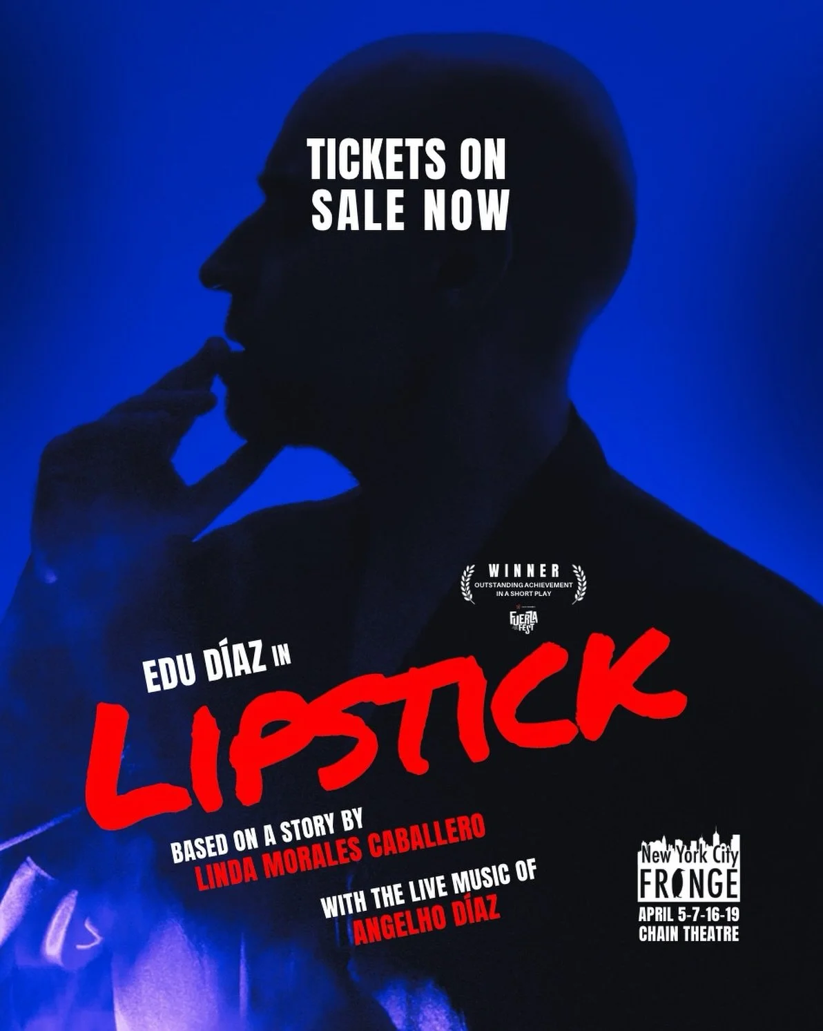 After developing it through two festivals &mdash; and receiving the Outstanding Performance Award at @fuerzafestofficial &mdash; this April marks the World Premiere of the full-length version at NYC Fringe.

LIPSTICK is the most vulnerable work I&rsq