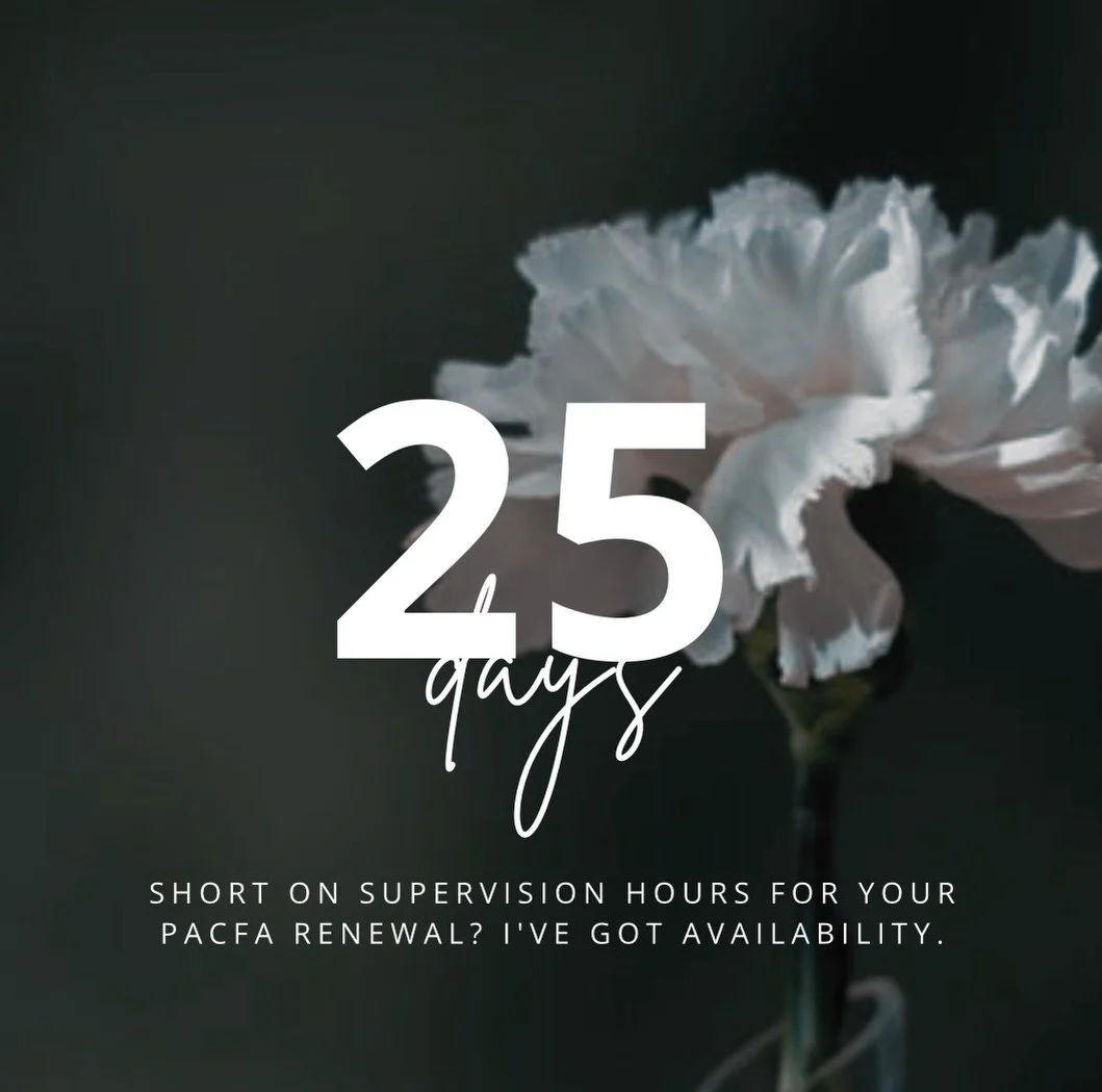Clock is ticking on your PACFA renewal date! Don&rsquo;t rush to squeeze in the last few hours! Schedule your supervision session in less than 5 minutes! Check my schedule below.

✨ 8th June at 4pm
✨ 9th June at 9am, 10am, 3pm
✨ 10th June at 10am or 